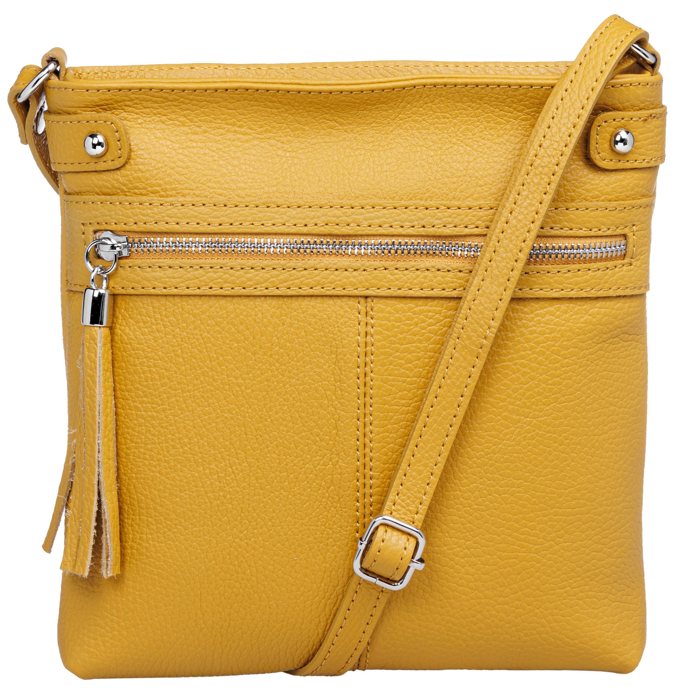 Caspar Umhängetasche Mittelgroße Crossbody Bag Leder günstig online kaufen