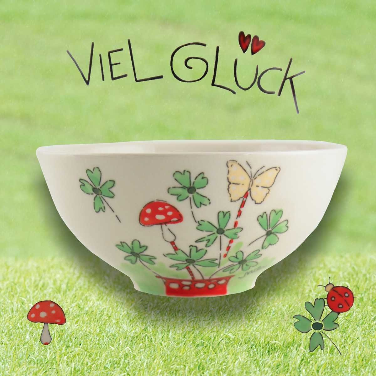 Keramik-Schale Müslischale Keramik, Mila Viel Glück, (Stück) Mila