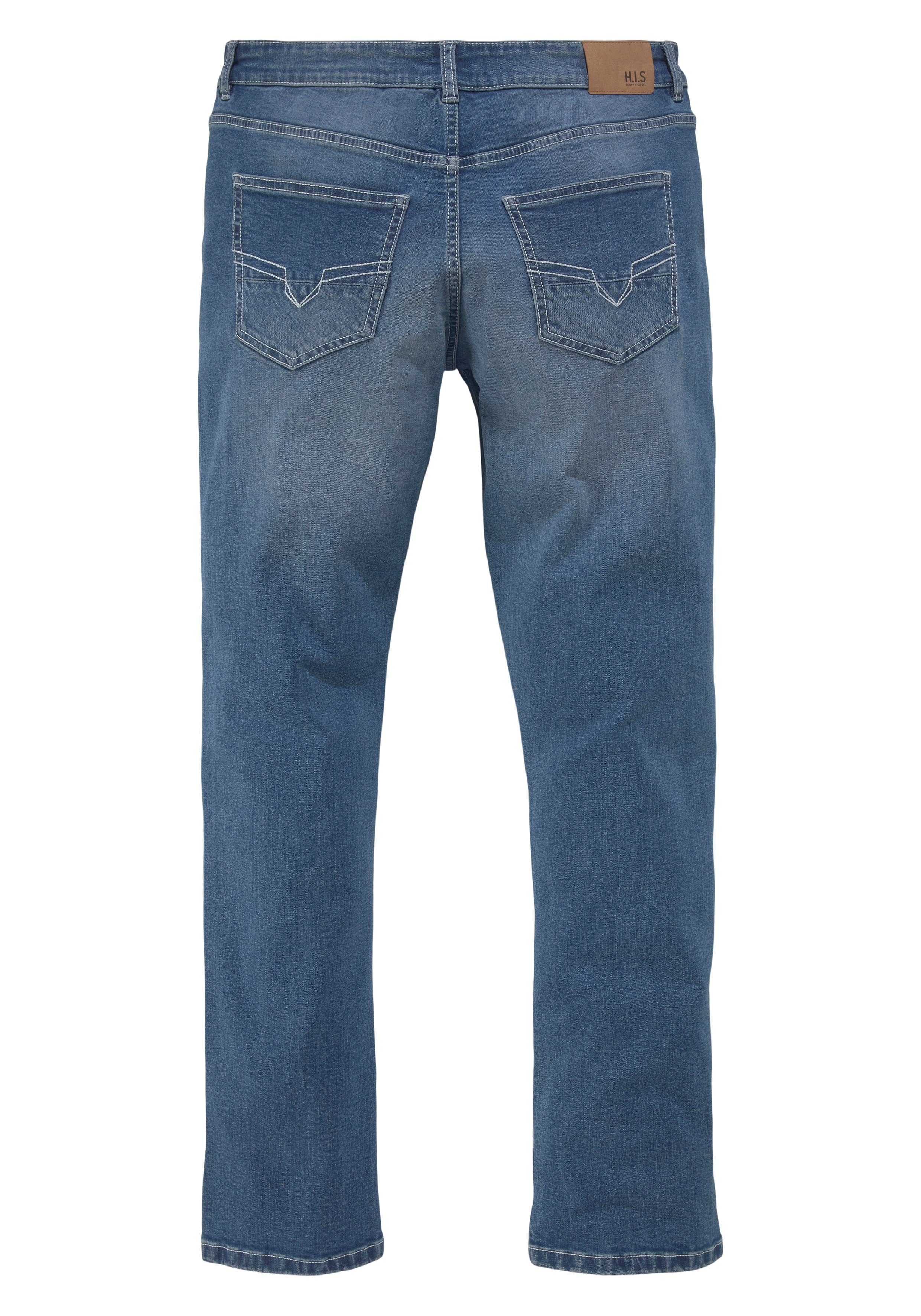 Herren Jeans H.I.S Straight-Jeans BUCK Ökologische, wassersparende Produktion durch Ozon Wash