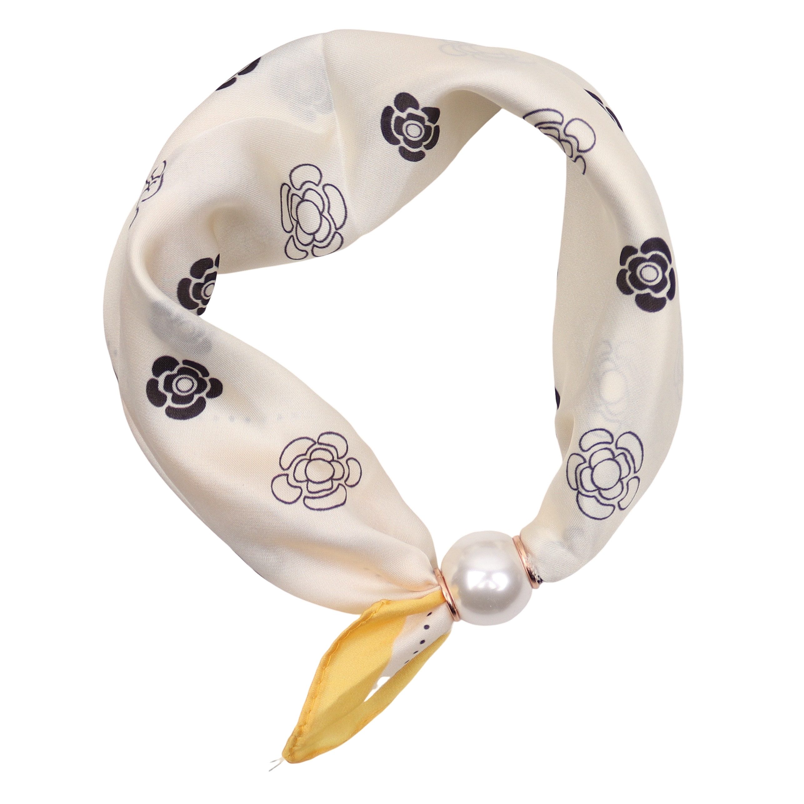 MIRROSI Nickituch Schmales Halstuch mit magnetischem Clip, Damen Halstuch deal für Frühling,Sommer, Herbst – Bild 2 von 4