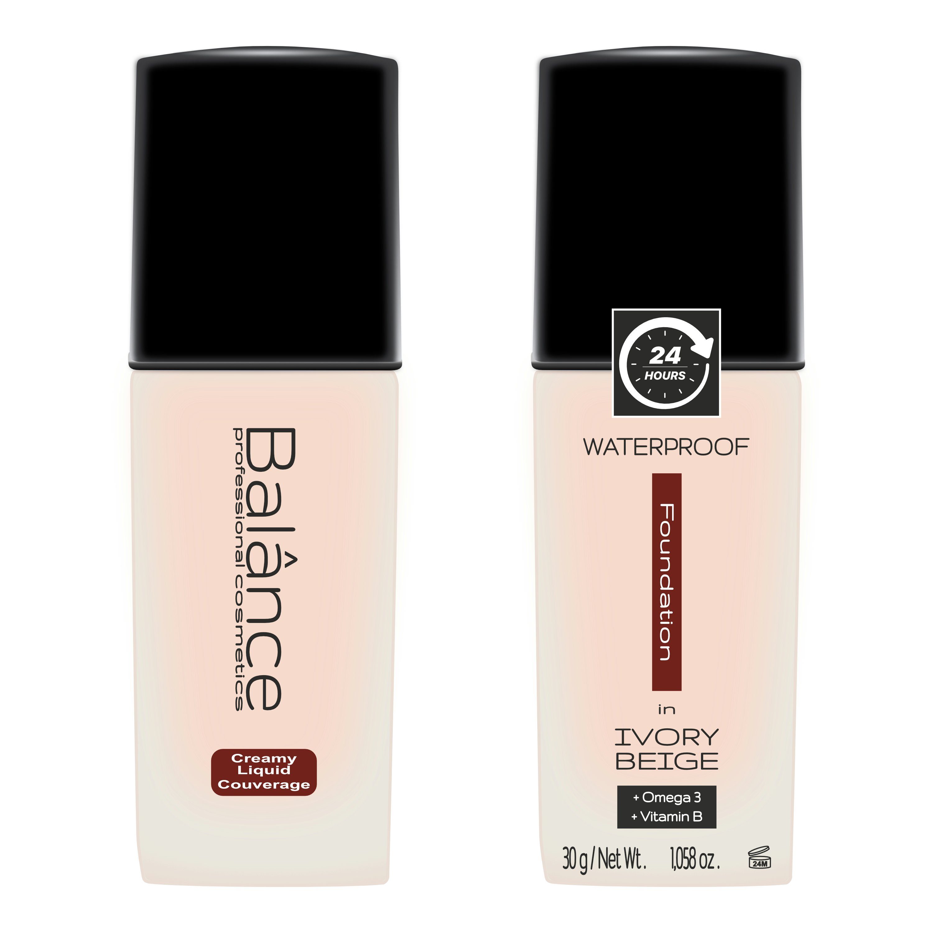 Balânce Foundation Balânce cosmetics "Metropolitan Beautys" Liquid Foundation, Balânce cosmetics Liquid Foundation in hochwertiger Dispenser Flasche, Wasserfest, Wischfest, Feuchtigkeitsspendend, Dispenser, Pumpflasche