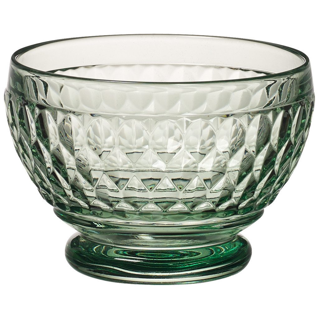 Villeroy & Boch Dessertschale Boston Coloured, Kristallglas, Spülmaschinengeeignet, Grün, Boston, H: 8.1cm