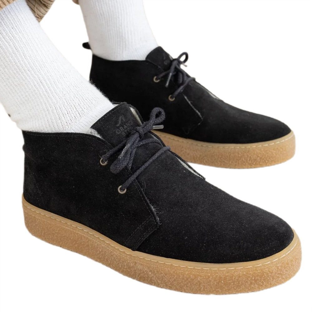 Grand Step Shoes Winterschuhe Safari Winter Suede Bootie - schwarz Damen Winterstiefel