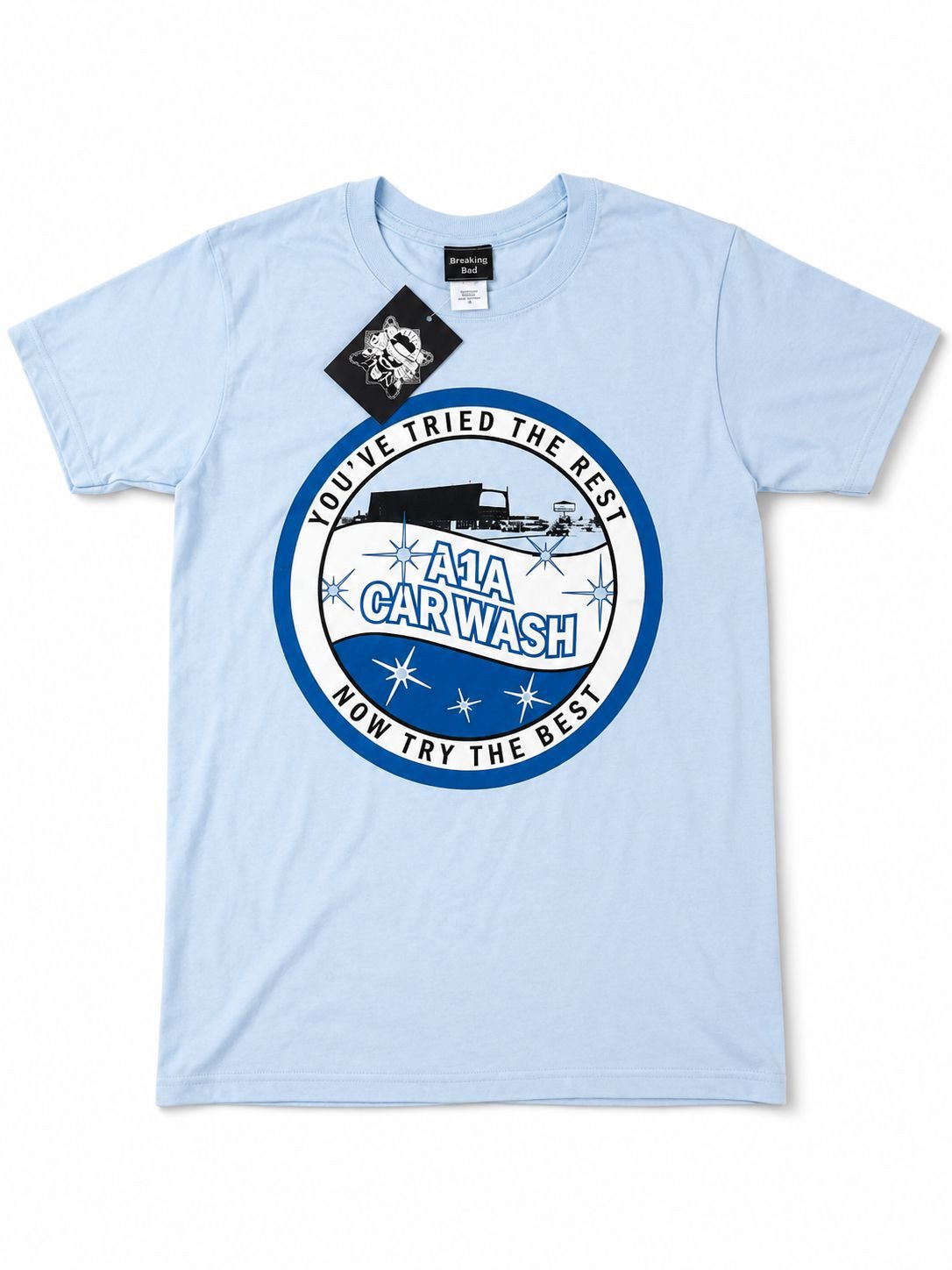 Breaking Bad Print-Shirt Breaking Bad Heisenberg A1A Car Wash Herren T-Shirt Hellblau Breaking Bad Heisenberg T-Shirt