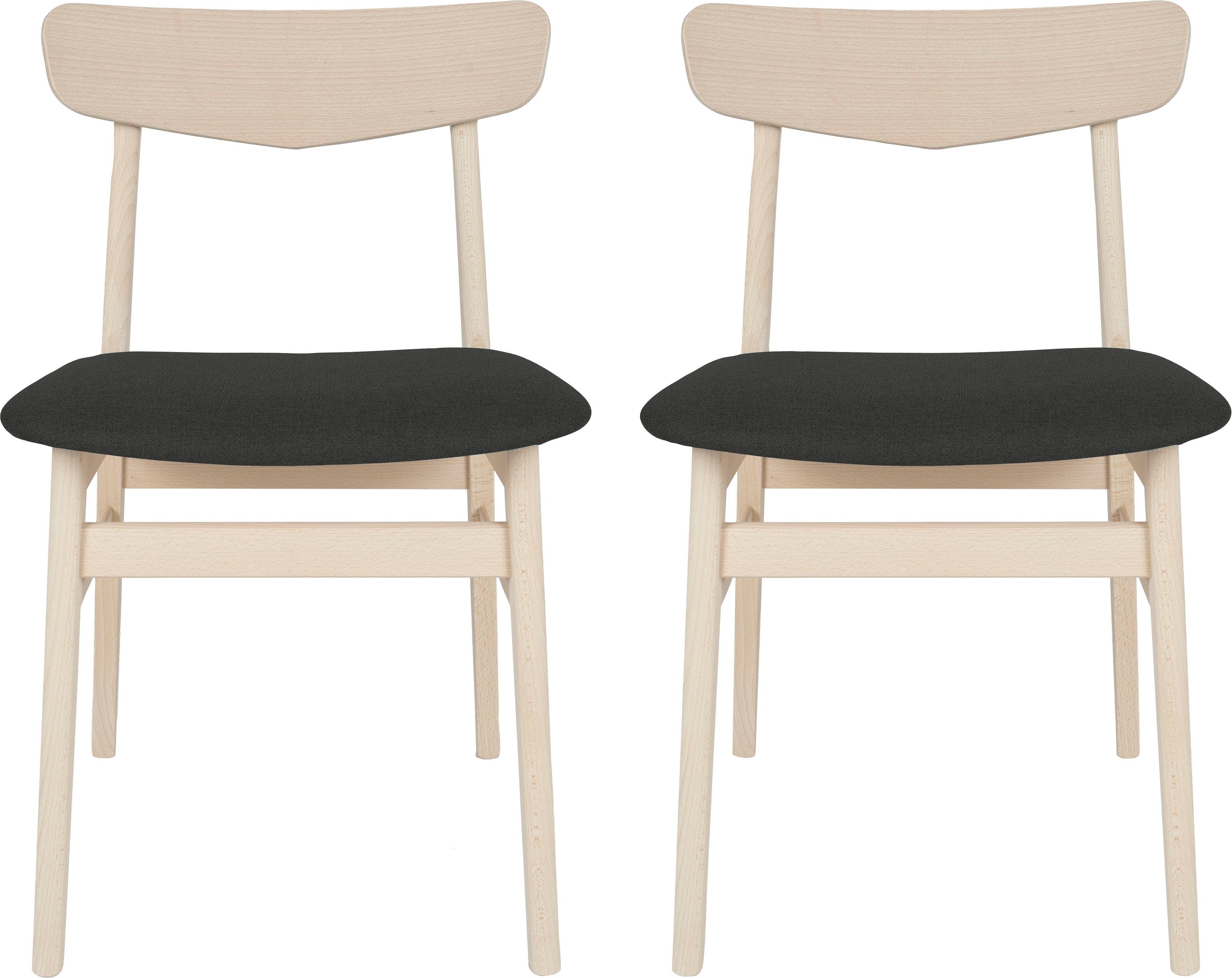 Furniture anthrazit Sitzfläche, Stk), Mosbøl versch. Hammel by Esszimmerstuhl (Set, gepolsterte 2/4 Massivholz, Hammel (2 St), Findahl Farben