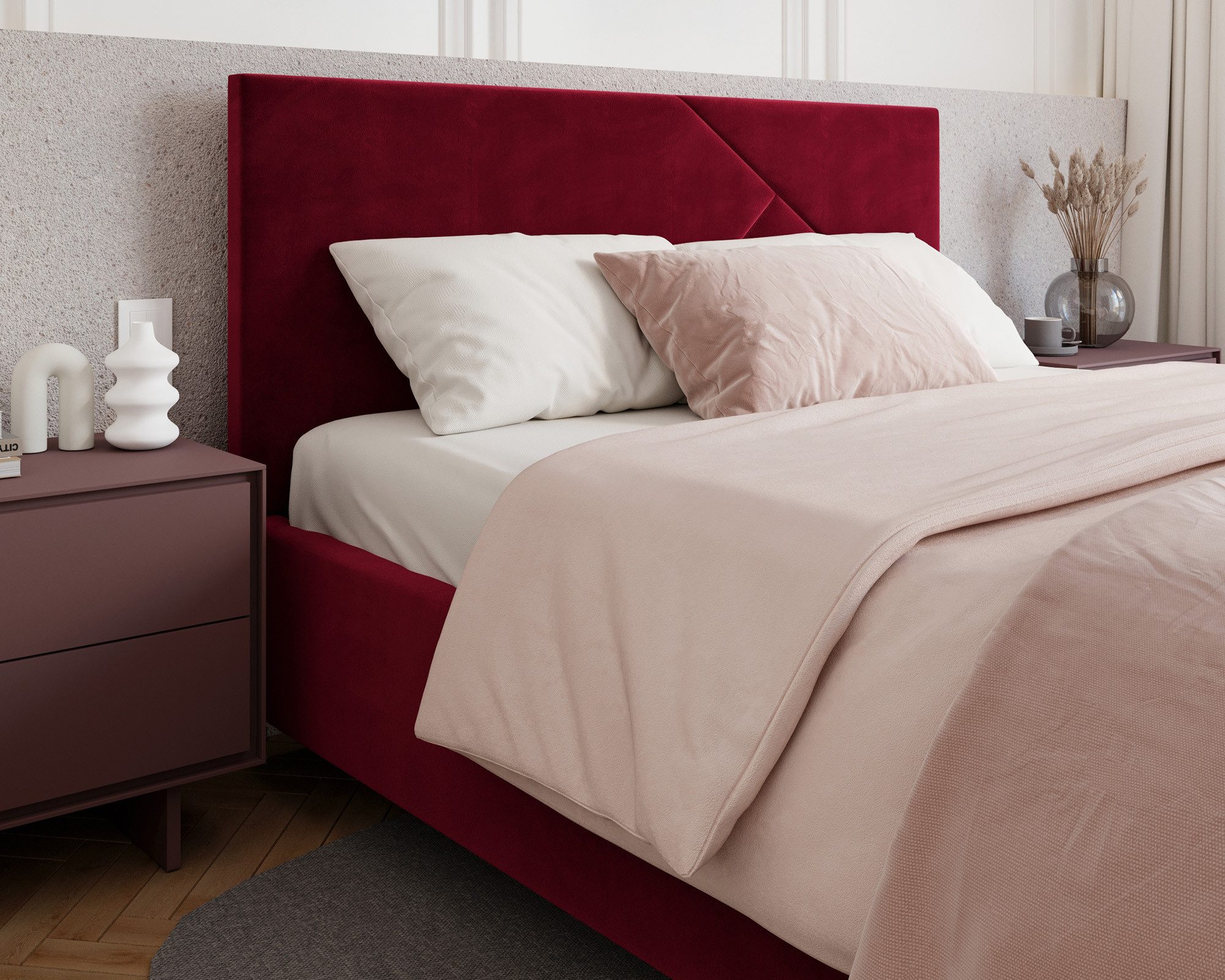 thematys Polsterbett mit Bettkasten 120x200, 140x200, 160x200, 180x200cm (MADE IN EU - mit hochwertigem Velours Bezug, Bettrahmen, Bett, Optional mit Matratze bestellbar, mit großen gepolsterten Kopfteil, mit Bettkasten zum aufklappen), Metallrahmen mit Lattenrost, hydraulische Klappfunktion für Stauraum