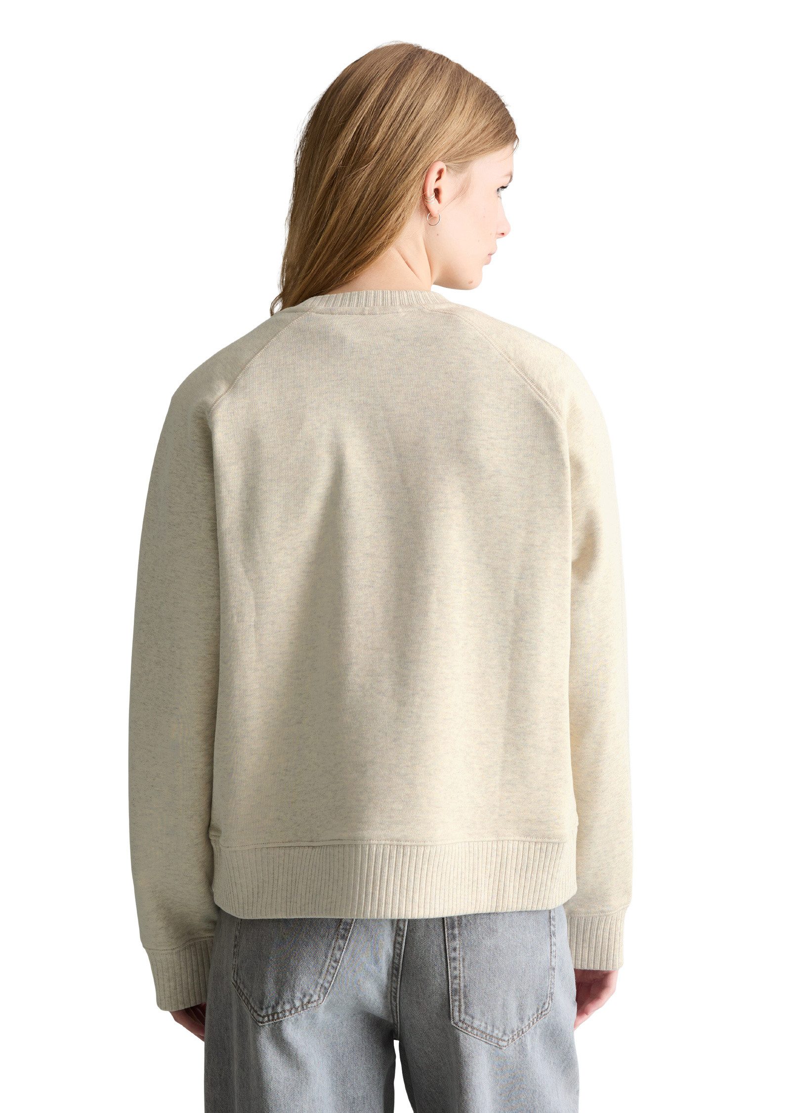 Marc O'Polo DENIM Sweatshirt mit Rippstrick-Bündchen