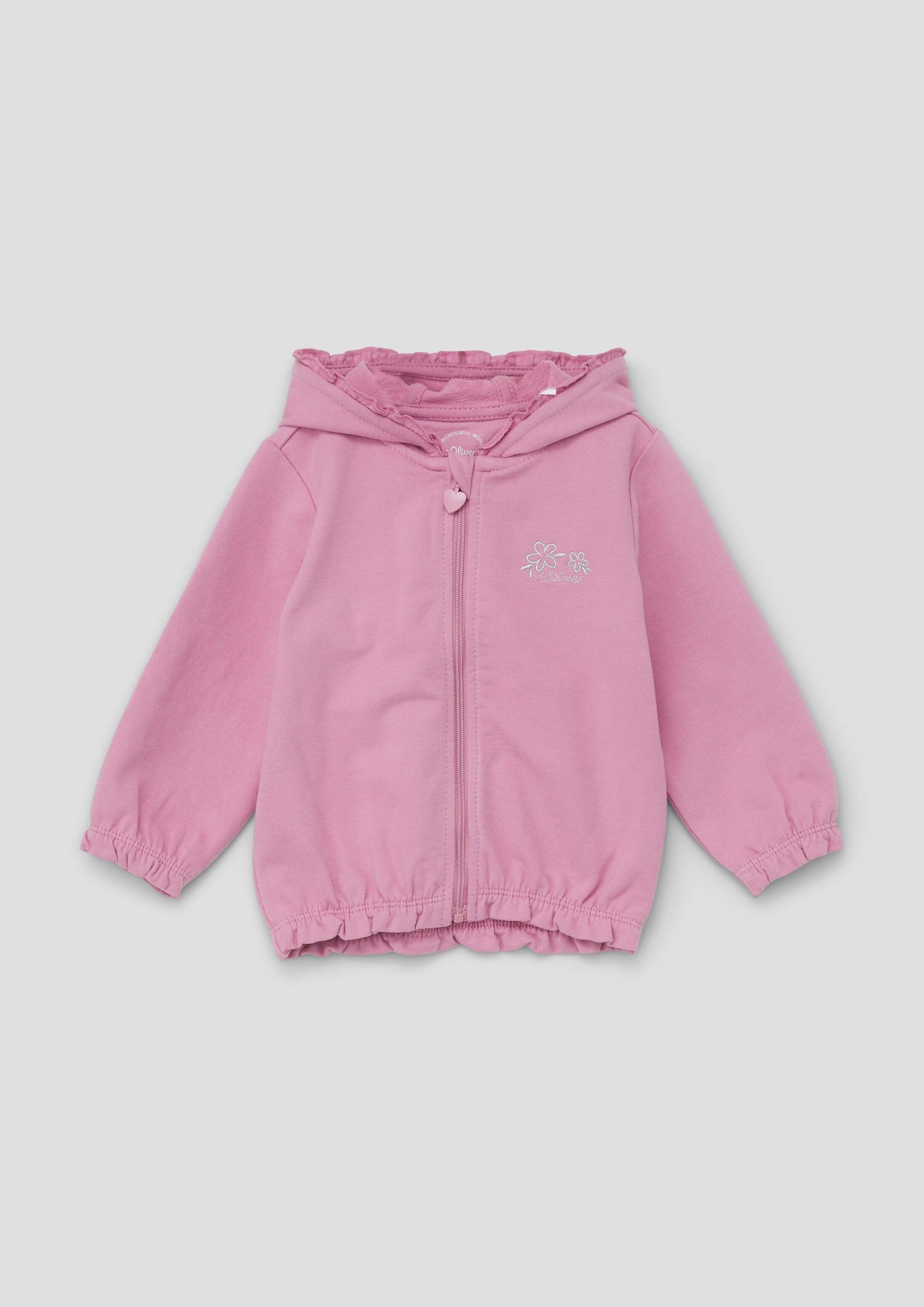 s.Oliver Sweatjacke Sweatshirt Jacke Sweatshirt-Jacke mit Kapuze