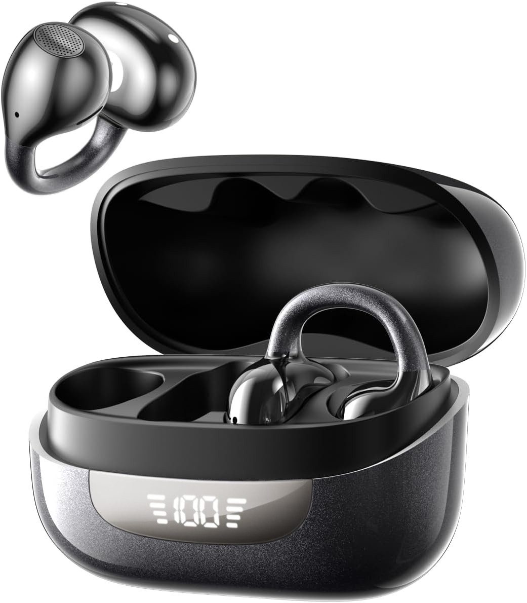 ibettertec 2026 Neue Open Ear Kopfhörer, In Ear Kopfhörer Bluetooth 6.0 Open-Ear-Kopfhörer (60H Spielzeit, IPX7 wasserdichte Bluetooth Open-Ear Sport Kopfhörer, Kopfhörer Kabellos Bluetooth HiFi Stereo mit Ohrhaken, ENC Noise Cancelling, HD-Mikrofon, kraftvollem Bass und komfortabler Passform für Sport, Büro und Alltag)