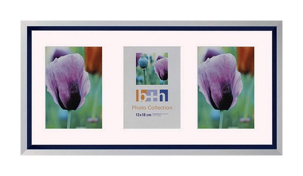 Oslo MasterLine Bilderrahmen-Set Bilderrahmen Kunststoff silber blau Echtgl günstig online kaufen