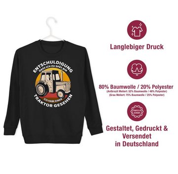 Shirtracer Sweatshirt Entschuldigung dass ich zu spät bin - Traktor Kinder Fahrzeuge