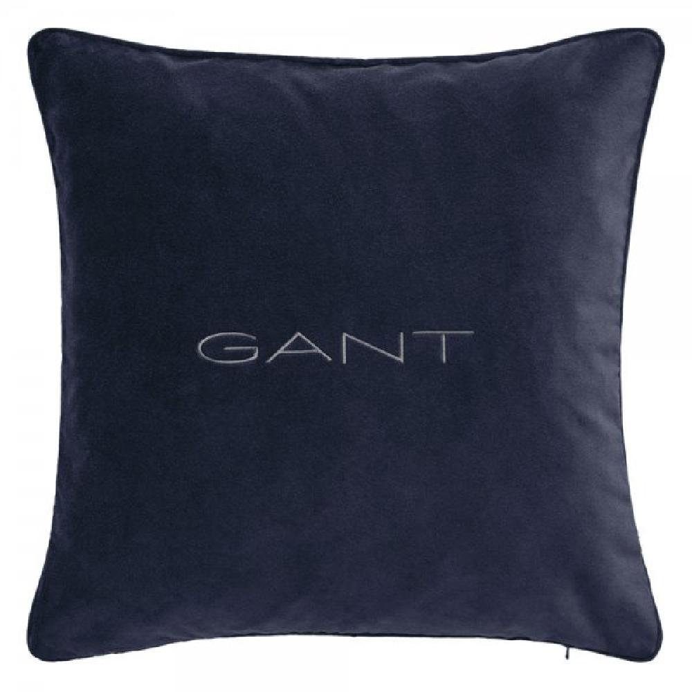 Kissenhülle Gant Home Kissenhülle Velvet Cushion Samt Marine (50x50cm), Gant