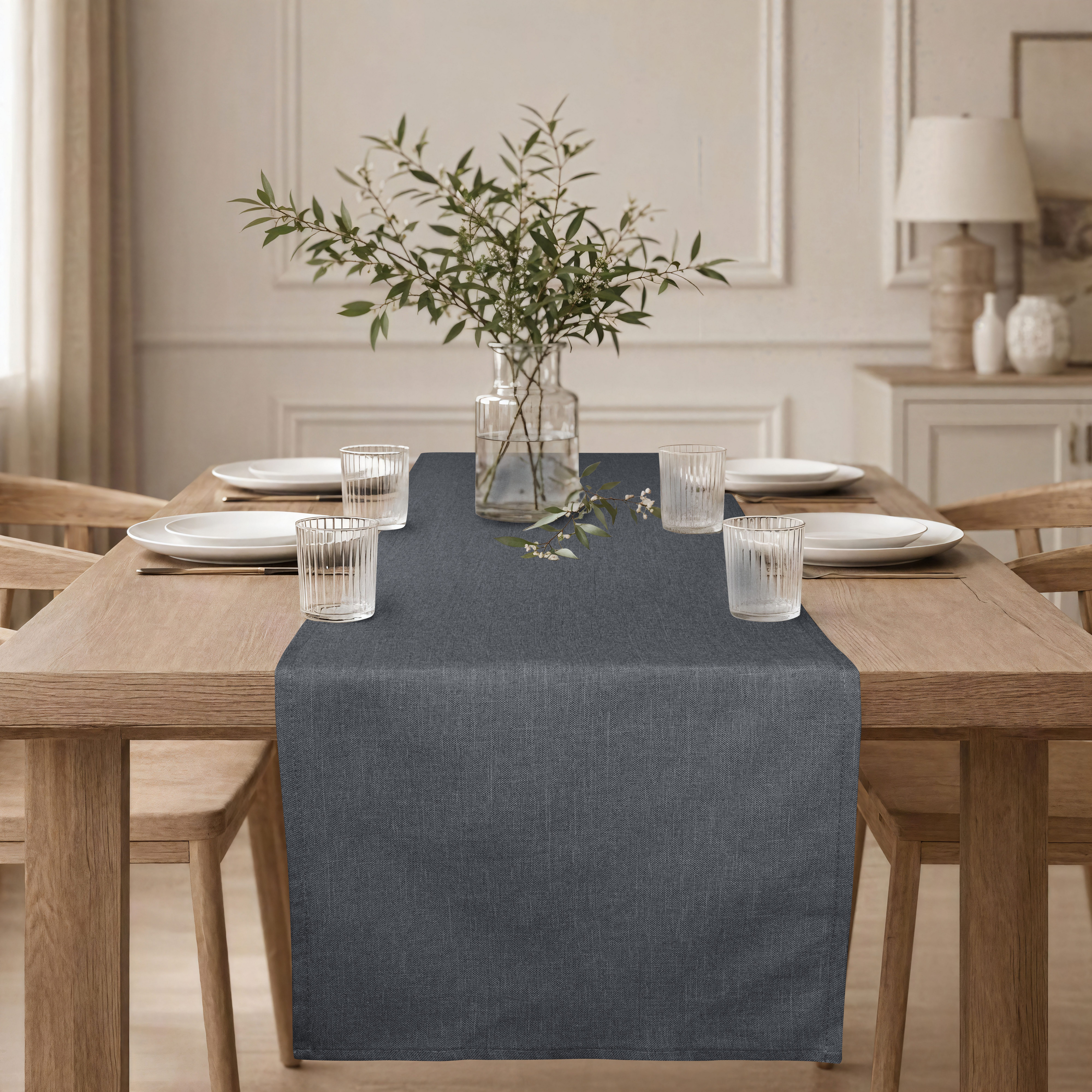 OTTO home Tischläufer Josée (Packung 1-tlg), uni, verschiedene Größen, Tischläufer, öl- und wasserabweisend