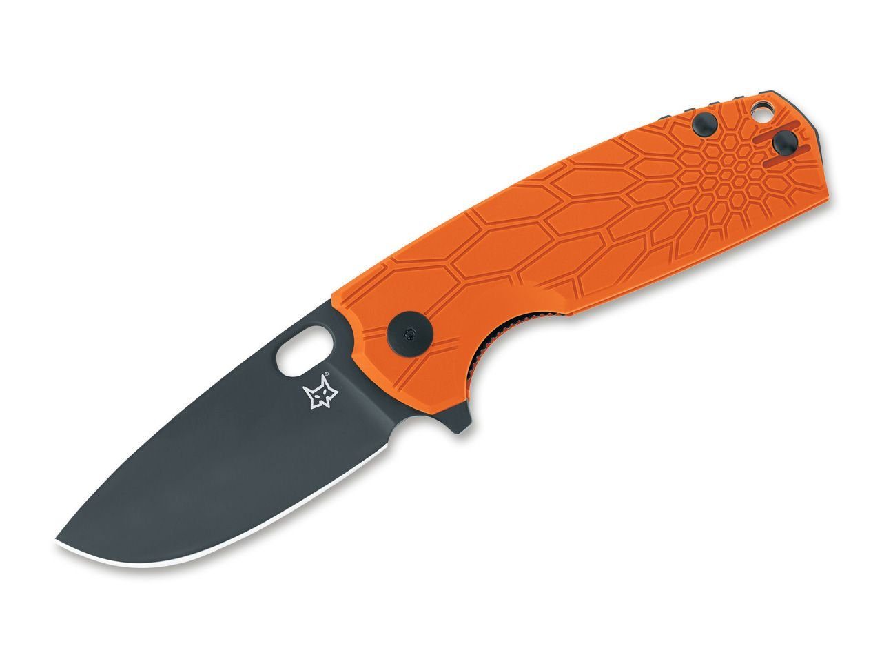Fox Knives Taschenmesser Core Orange Einhandmesser Liner Lock FRN mit Clip, Droppoint Klinge