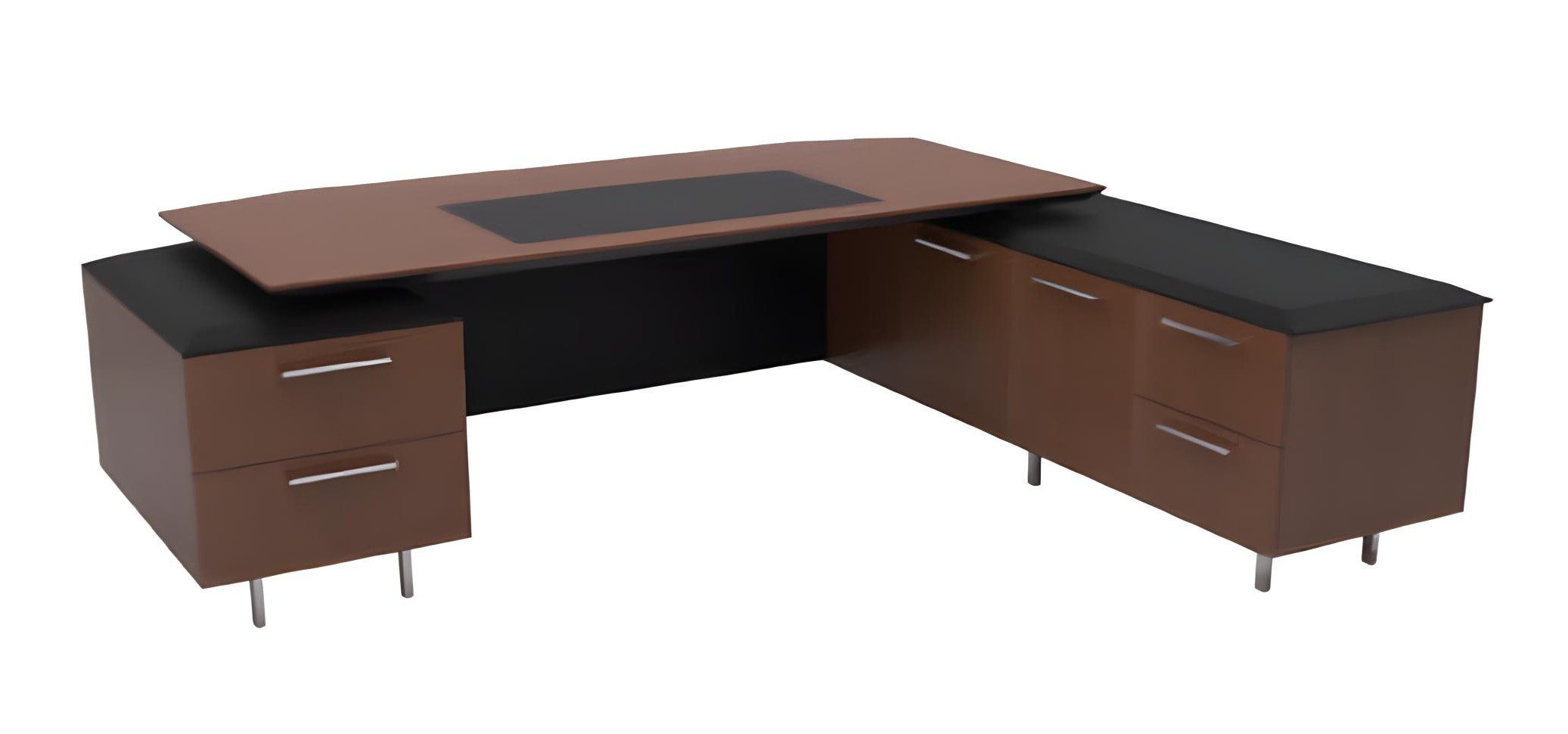 JVmoebel Eckschreibtisch Luxus Eckschreibtisch in Schwarz mit ergonomischer Formgebung (1-St., Eckschreibtisch), Made in Europa