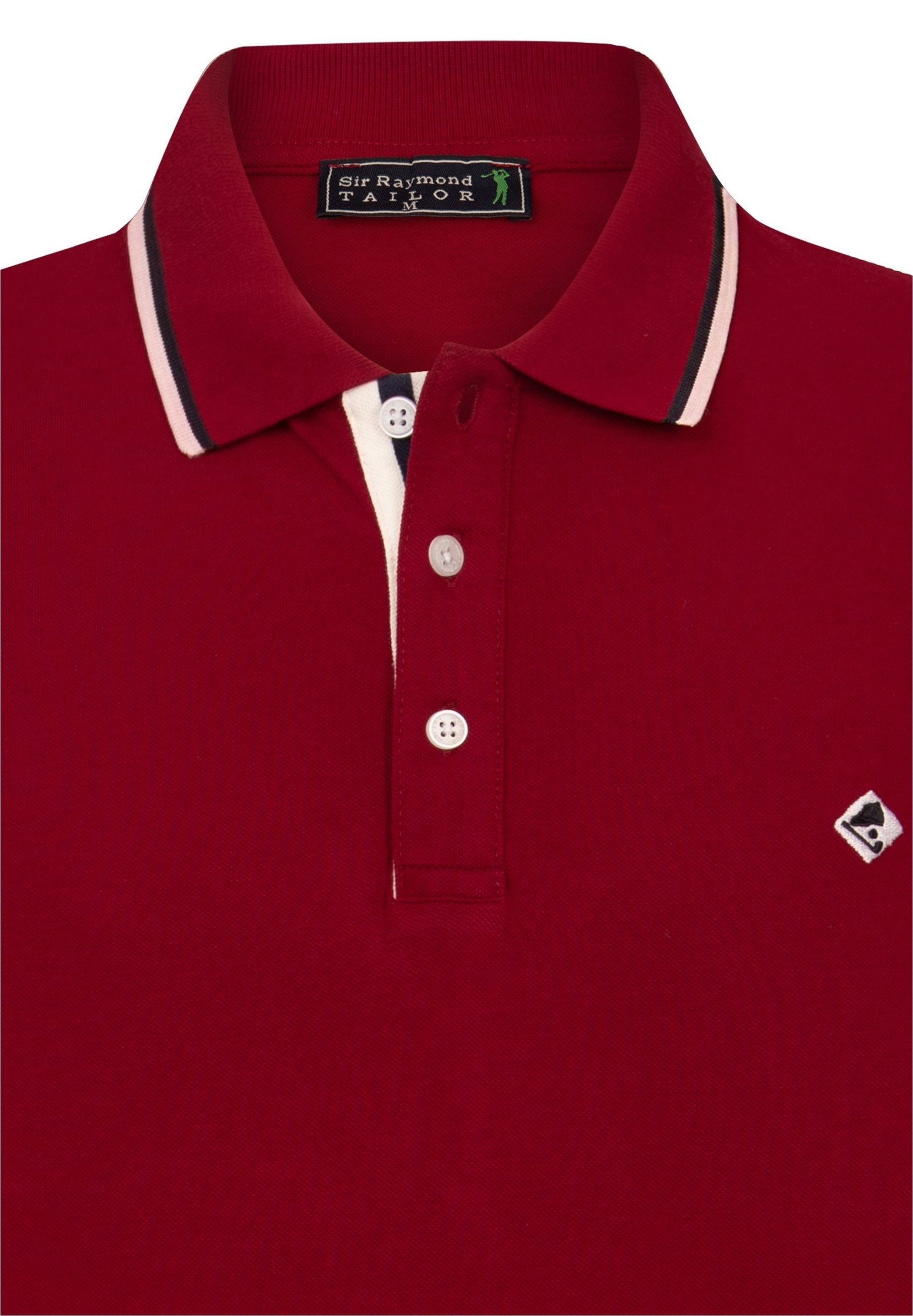 SIR RAYMOND TAILOR Poloshirt Marcus (1-tlg) mit klassischem Kragen und kurzer Knopfleiste