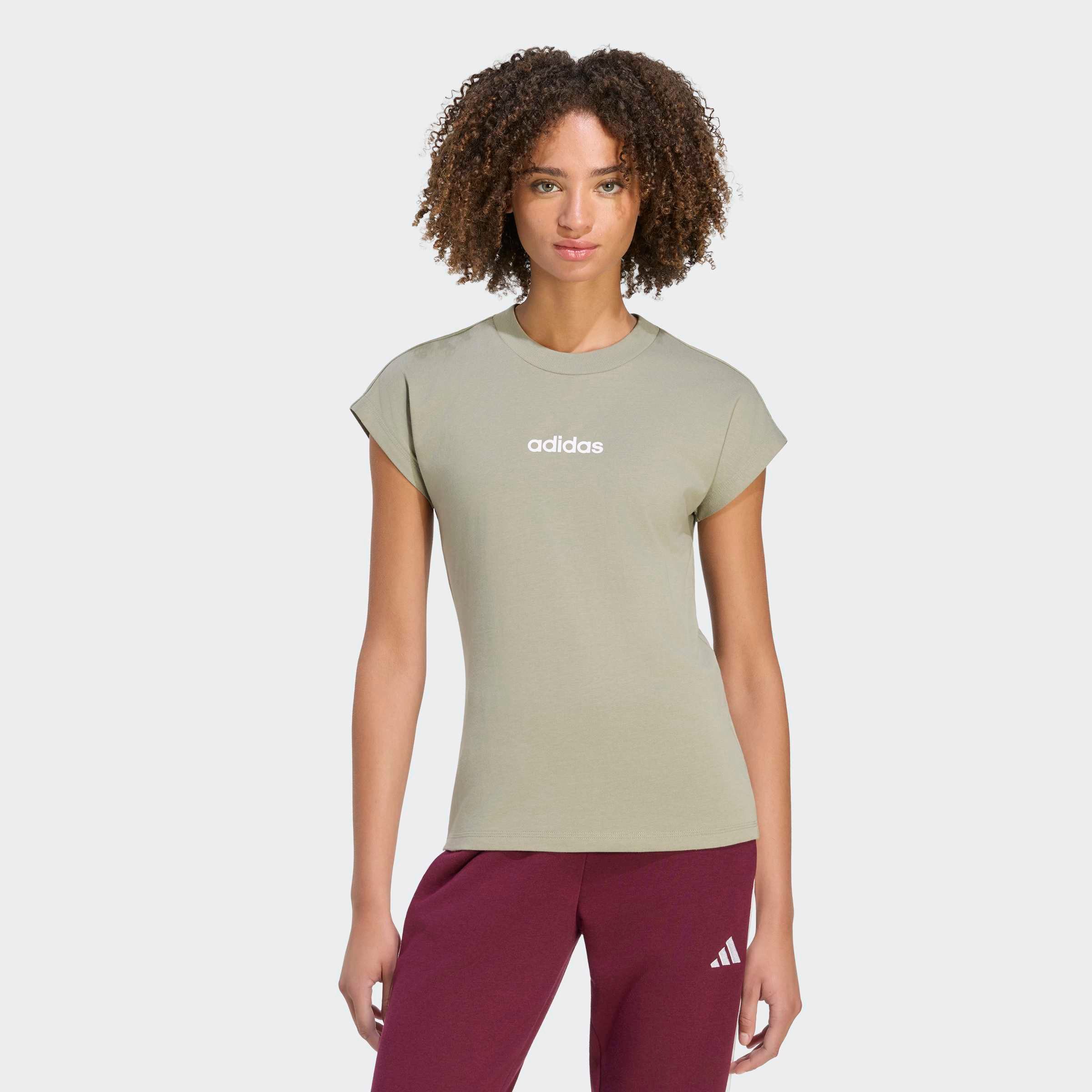 adidas Sportswear T-Shirt W LIN SJ T sportlicher Stil, Kurzarm, ohne Verschluss, aus Baumwolle