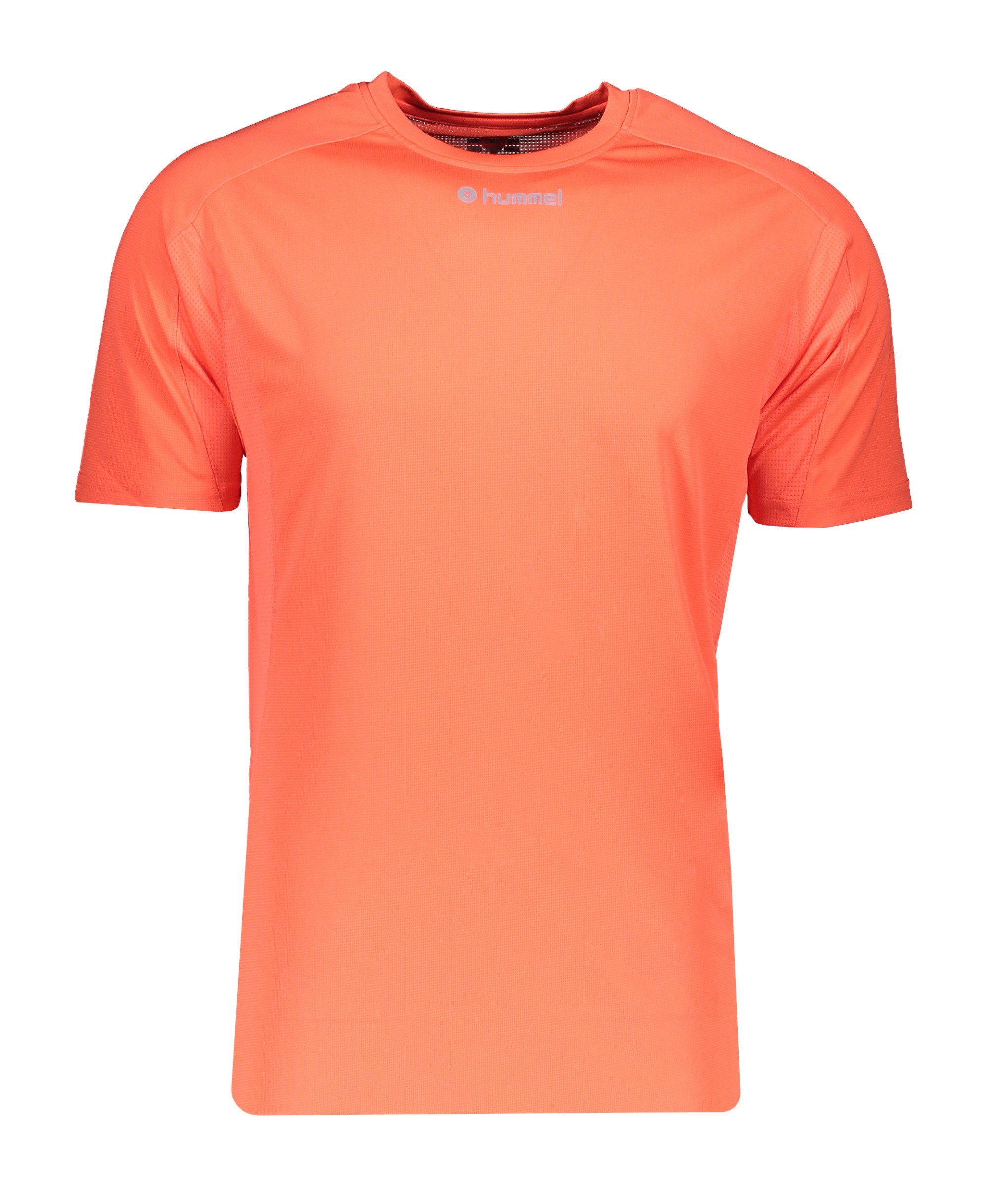 T-Shirt Orange Run Runner Tee T-Shirt hummel default