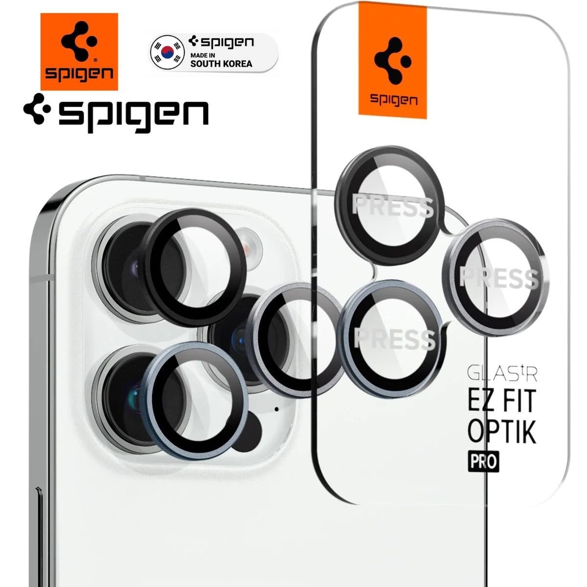 Spigen Kameraschutzglas 2x Kamera Schutz Glas für iPhone 17 16 15 14 Pro / Pro Max Echt Glas, 2 Stück, Anti-Fingerabdruck, Anti-Kratz, Hartglas, Robust, Schocksicher
