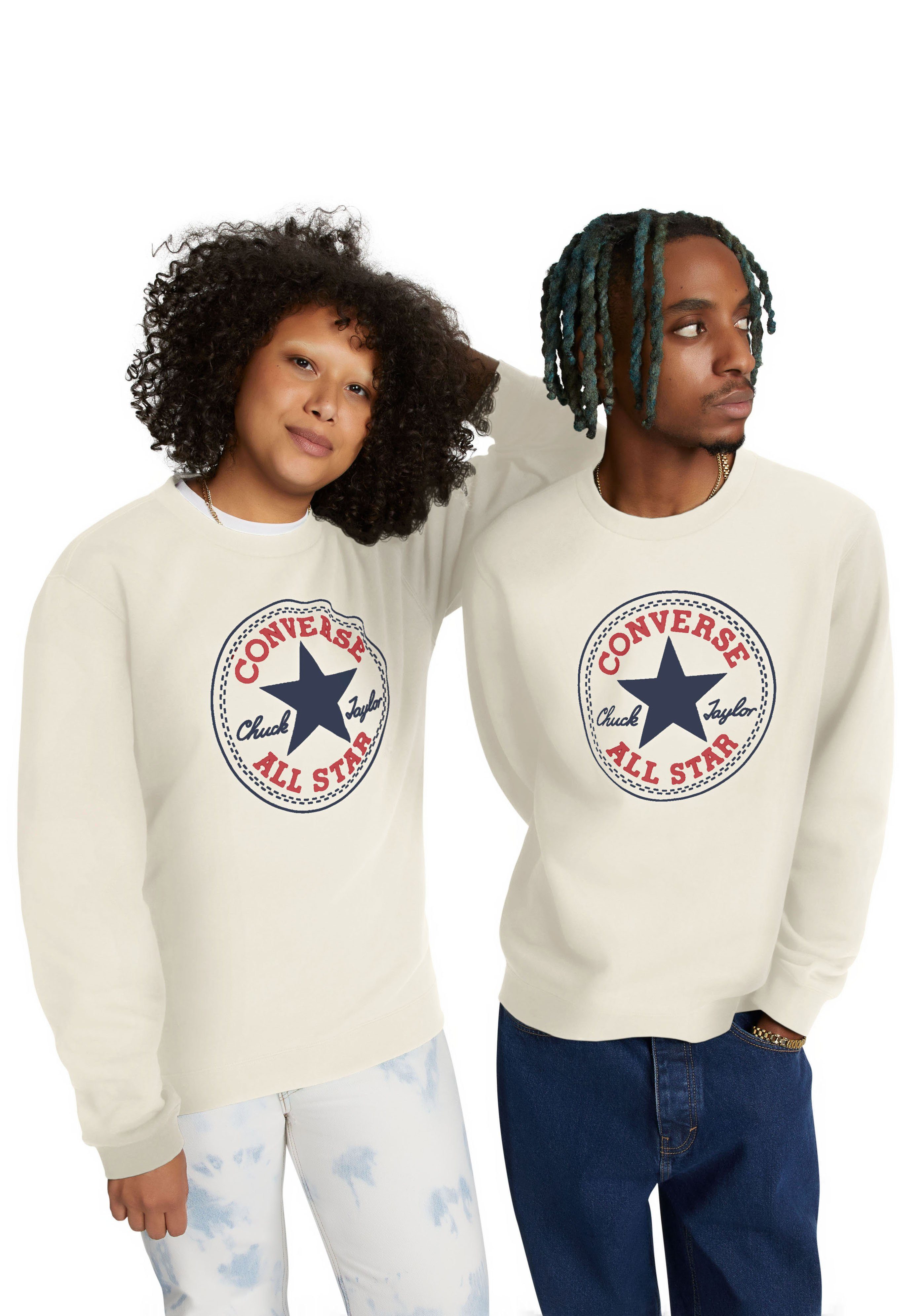 Perfekte Qualität, günstiger Preis! Converse Sweatshirt UNISEX PATCH BRUSHED STAR BACK EGR ALL