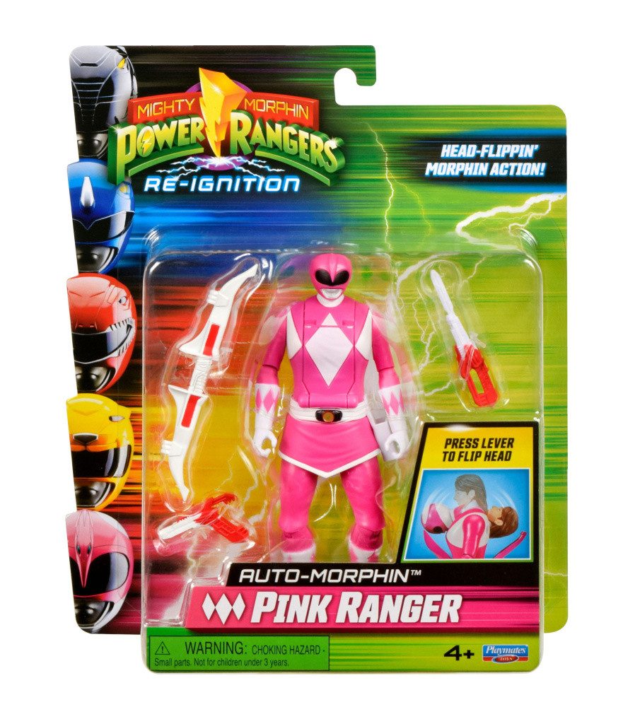 Playmates Toys Actionfigur Power Rangers Actionfigur Auto-Morphin Pink Ranger 12 cm