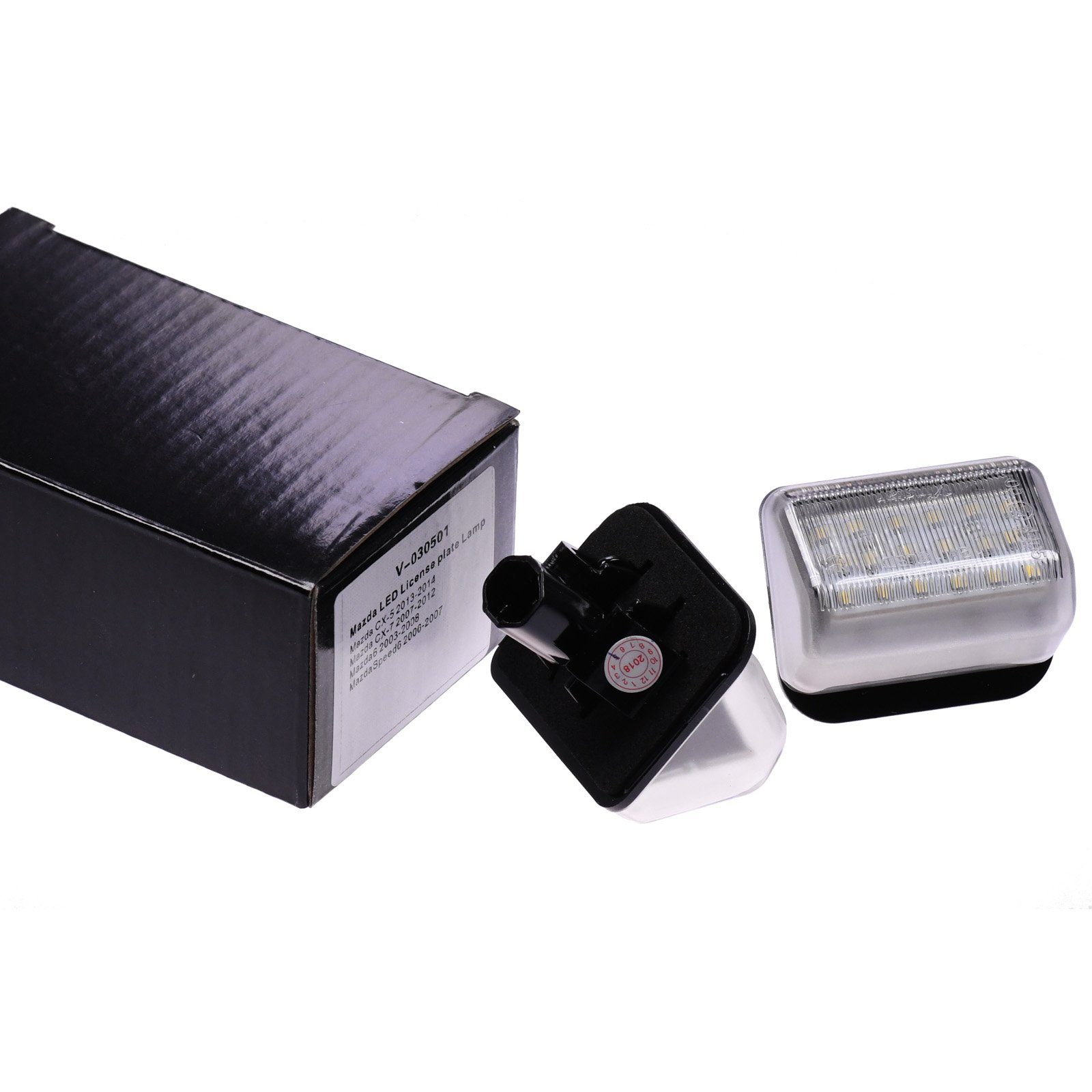 Vinstar KFZ-Ersatzleuchte LED Kennzeichenbeleuchtung für 02-15 MAZDA E-geprüft GJ mit: MAZDA, GY GG CX-5 6 CX-7 GH kompatibel