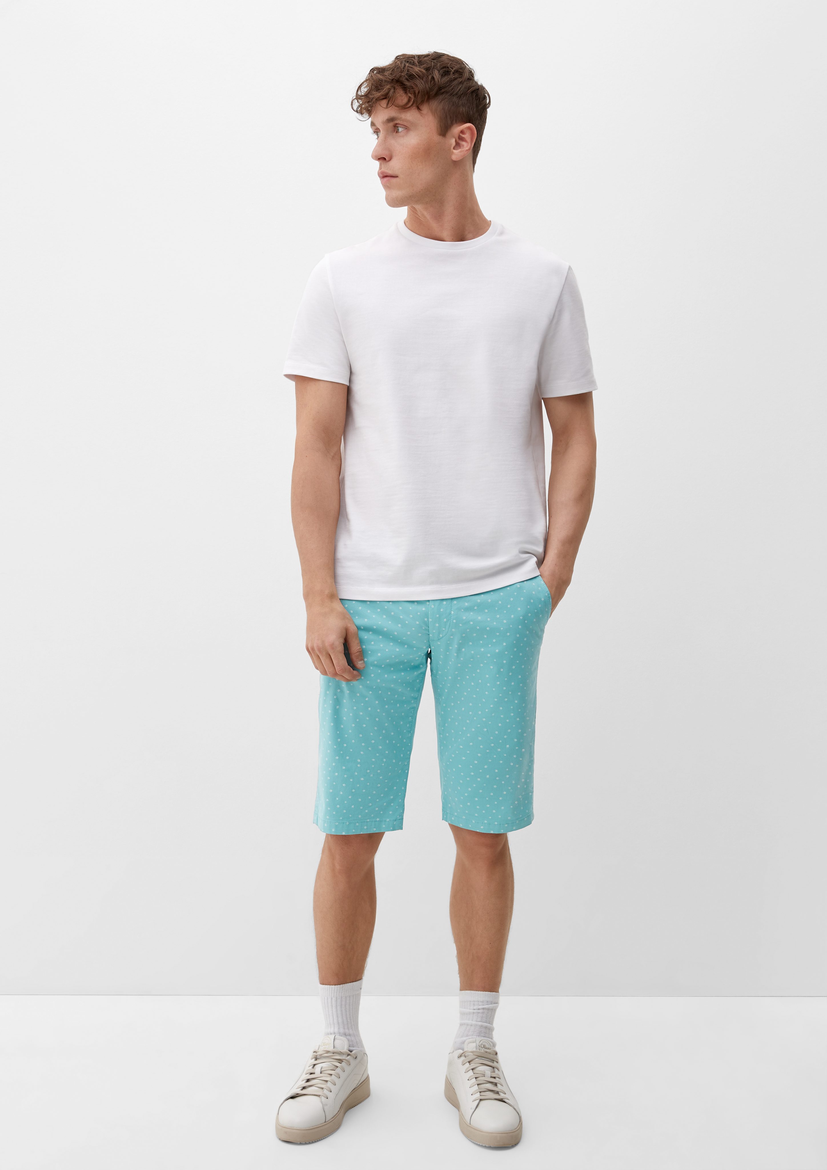 Allover-Print s.Oliver mit Tür Slim: Bermudas Bermuda