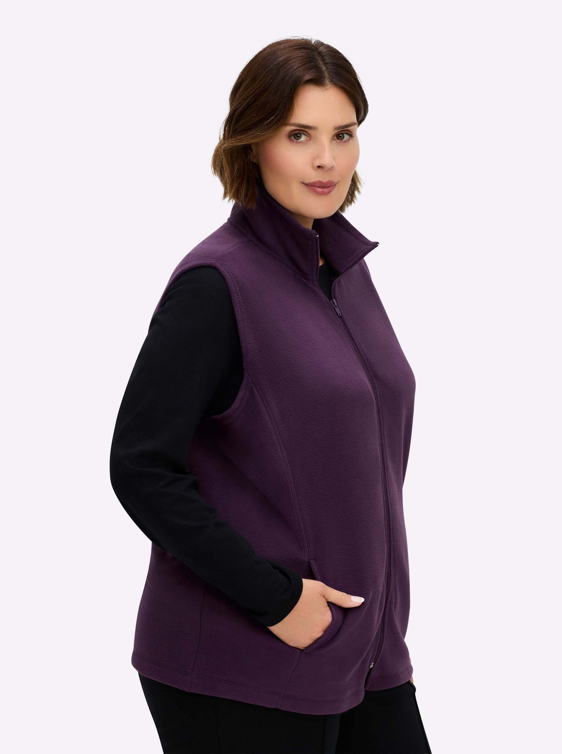 Sieh an! Fleeceweste Fleece-Weste Länge ca. 70 cm