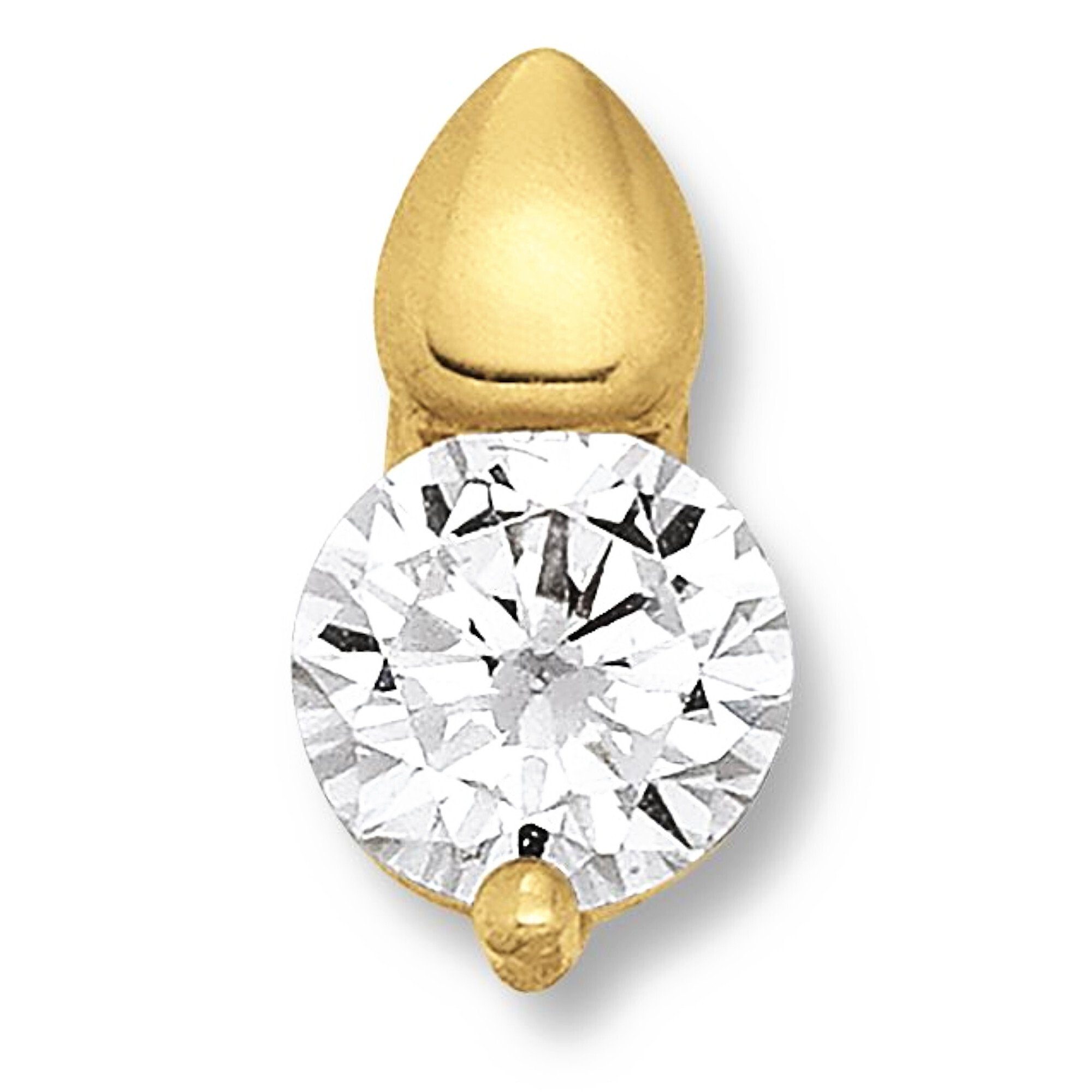 ONE ELEMENT Kettenanhänger Zirkonia Anhänger aus 333 Gelbgold, Damen Gold  Schmuck