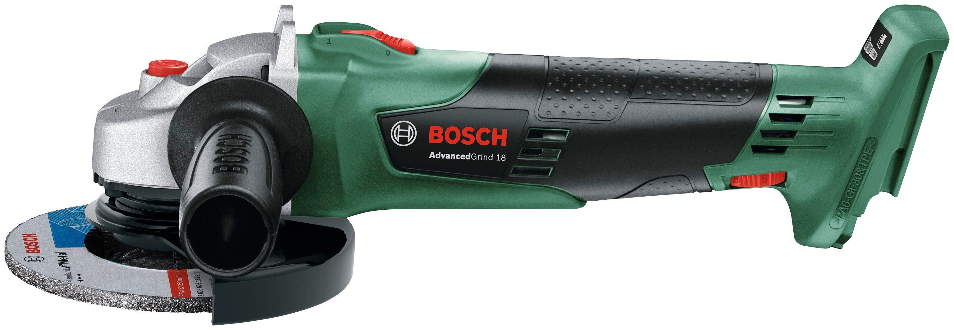 Bosch Home & Garden Akku-Winkelschleifer »AdvancedGrind 18«, max. 11500  U/min, ohne Akku und Ladegerät