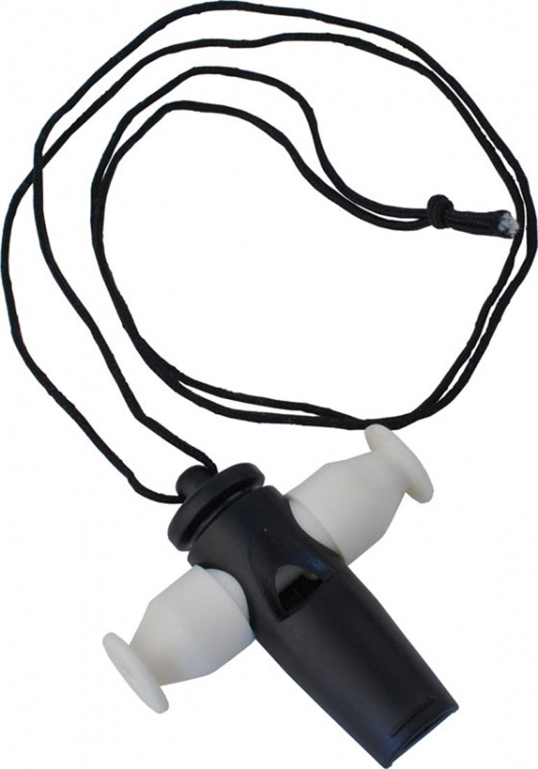 Aufblasbares Musikinstrument Sambapfeife aus Kunststoff schwarz