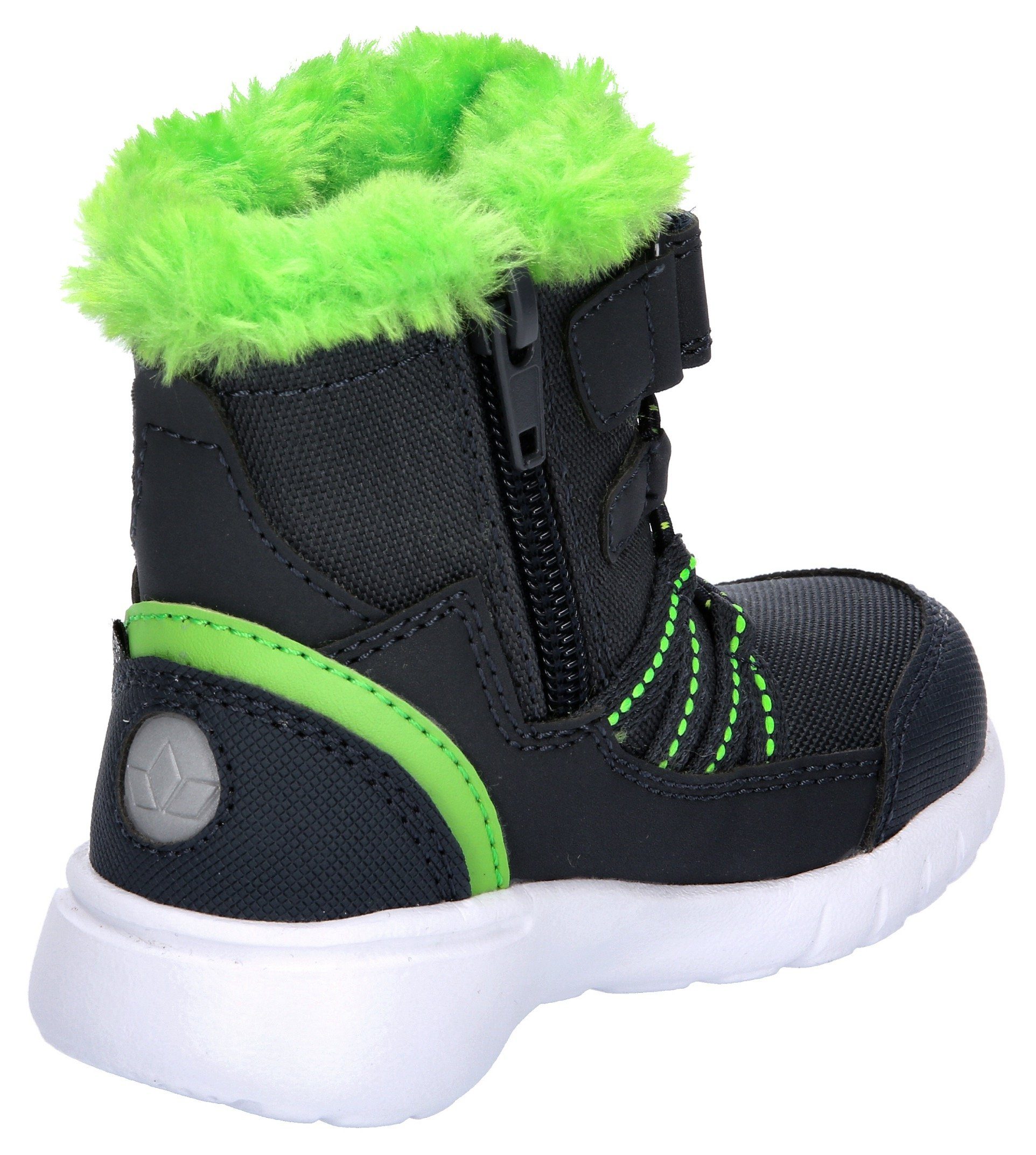 mit Winterboots Warmfutter navy-lemon Lico Shalby