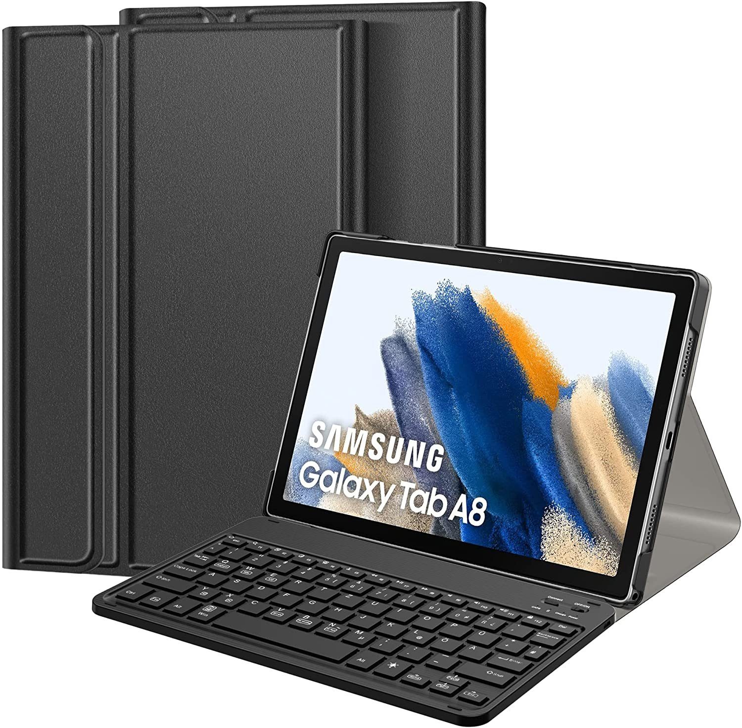 IVSO »Tastatur für Samsung Galaxy Tab A8 Tastatur Hülle 10,5  Zoll(SM-X200/205) 2022,Tastatur Hülle Magnetische Kabelloser Bluetooth  Abnehmbare Deutsche QWERTZ für Samsung Galaxy Tab A8 10.5''2021« Tablet- Tastatur online kaufen | OTTO