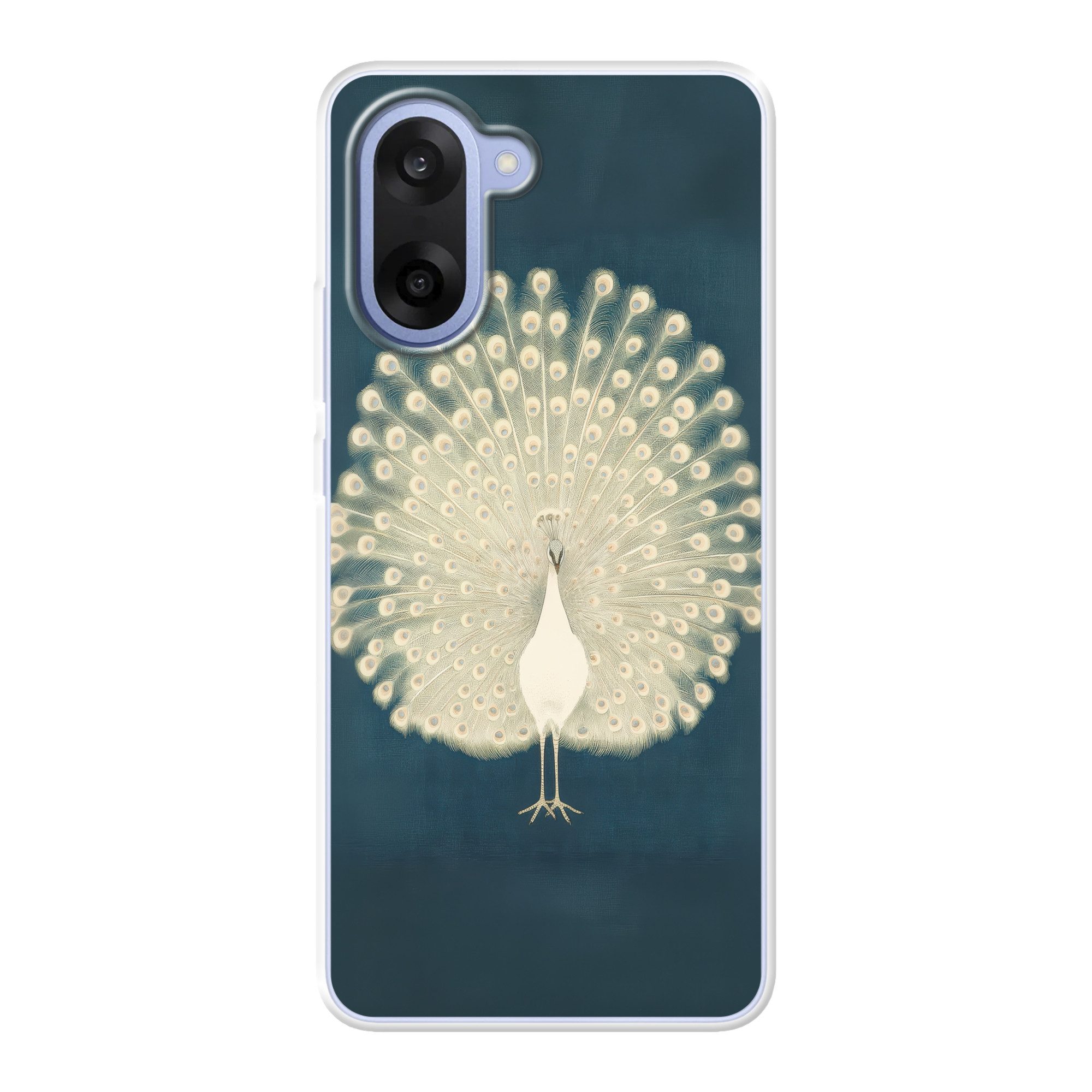 MuchoWow Handyhülle für OnePlus Nord CE5 Vogel - Blau - Vintage, Phone Case, Silikon, Schutzhülle Dünn