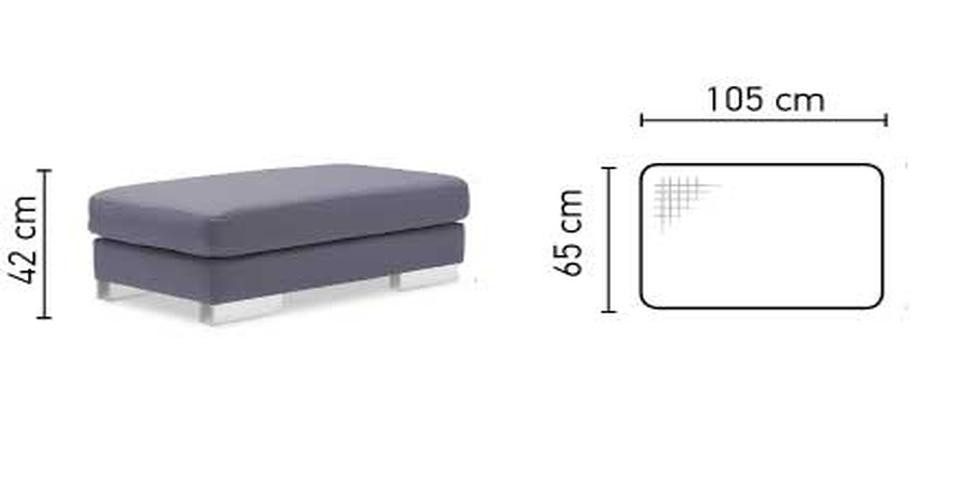 Xlmoebel Hocker XXL Club Fußhocker aus Leder und Designer-Textil in modernem Design (Fußhocker, Hocker Rossa), Hergestellt in Europa