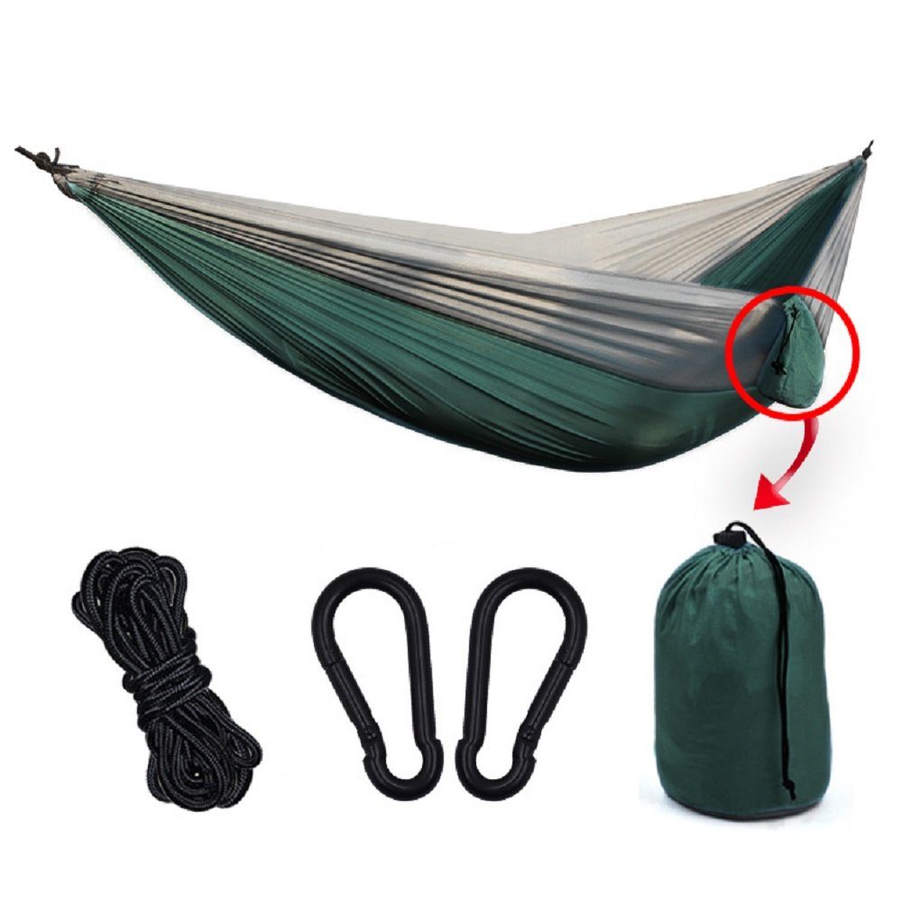 Hängematte outdoor Hängematte XXL (140x260cm für 2 Personen bis 200kg), Fallschirm Stoff