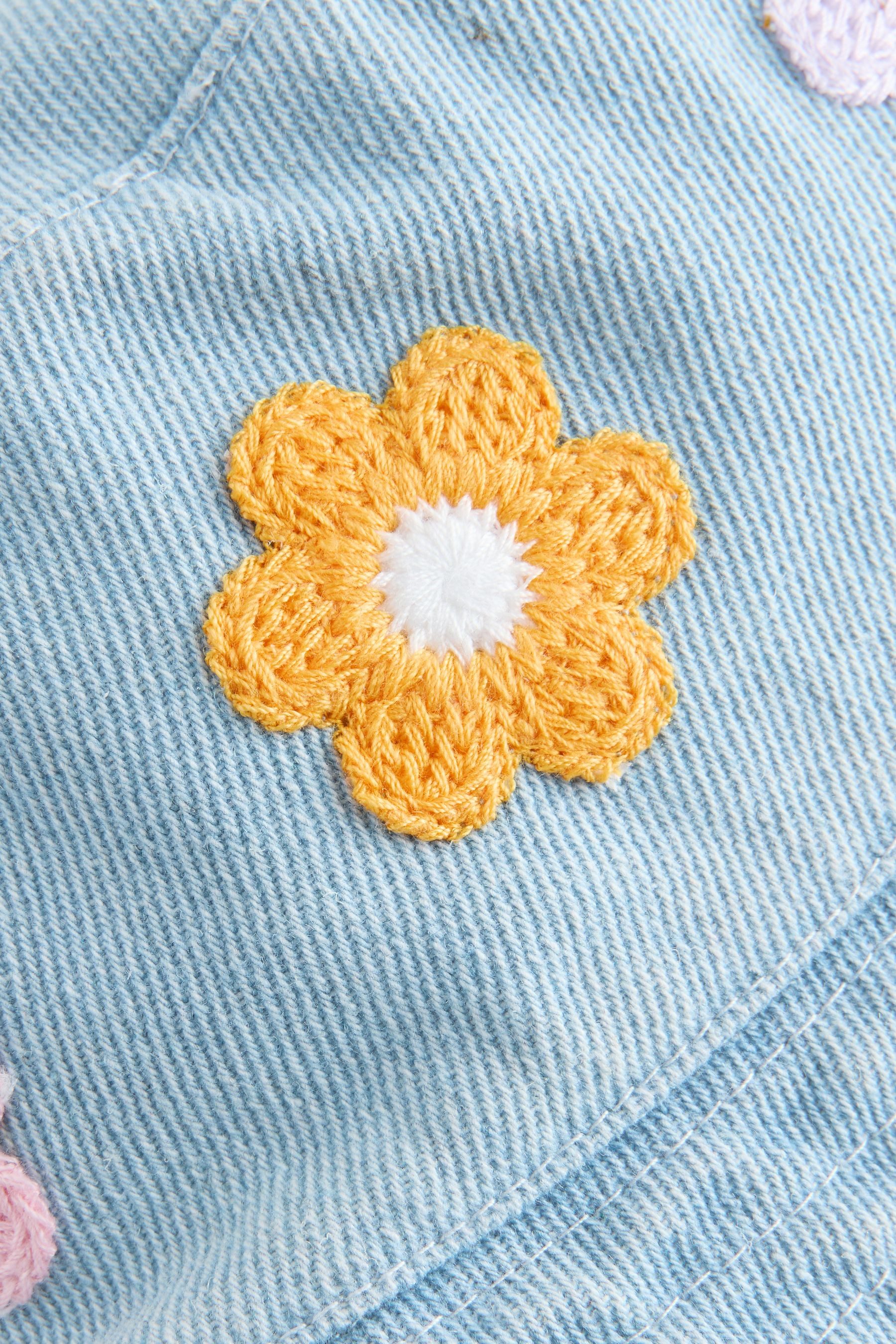 Next Fischerhut Anglerhut mit Häkelei und Blume (1-St)