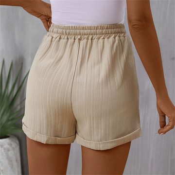 AFAZ New Trading UG 2-in-1-Shorts Lässige Hose mit elastischem Bund, lockere Hose mit weitem Bein