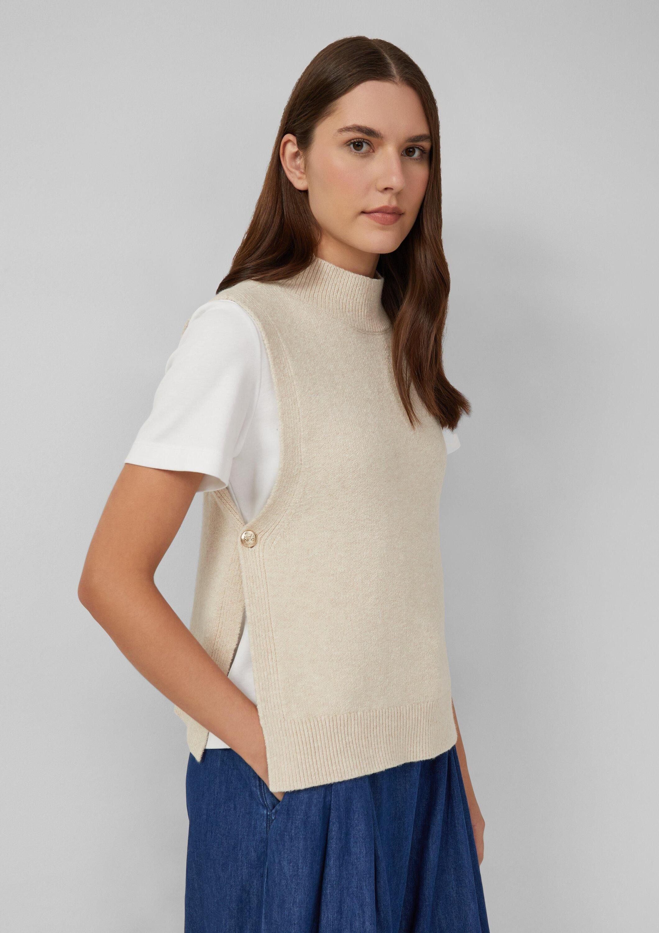 s.Oliver Rundhalspullover Strickpullover Weicher Strickpullunder mit Stehkr günstig online kaufen