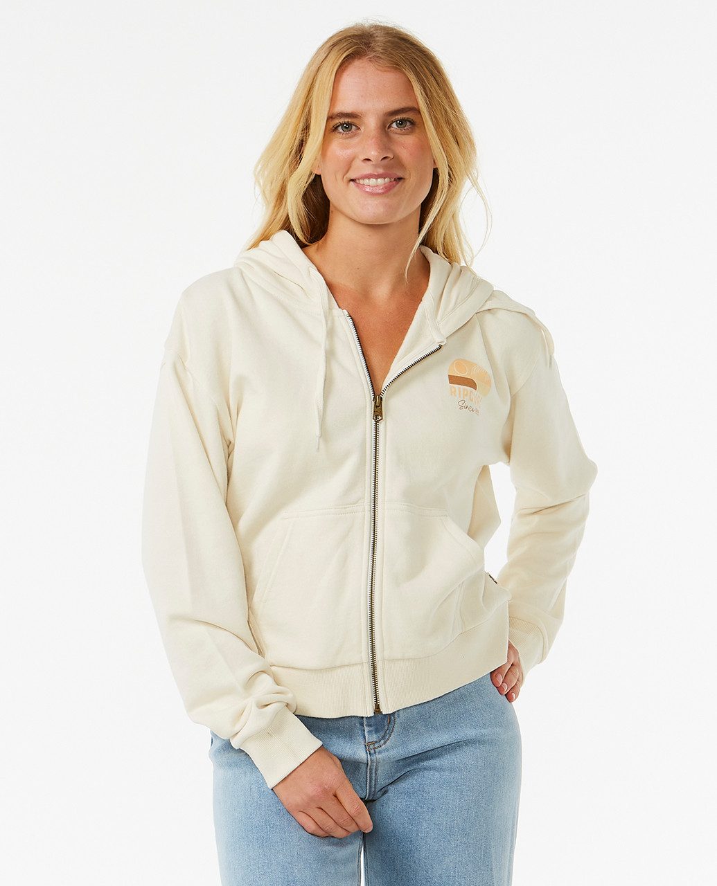 Rip Curl Sweatjacke Line Up Relaxed Zip Pullover mit Kapuze