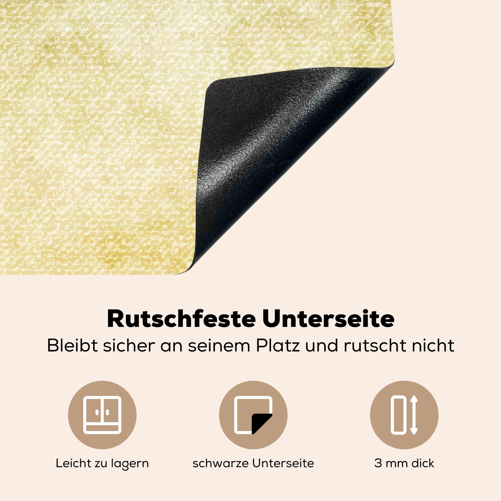 Nordmazedonien, für Arbeitsplatte tlg), Bunte Vinyl, Ceranfeldabdeckung, Herdblende-/Abdeckplatte küche 78x78 MuchoWow (1 cm, von Illustration