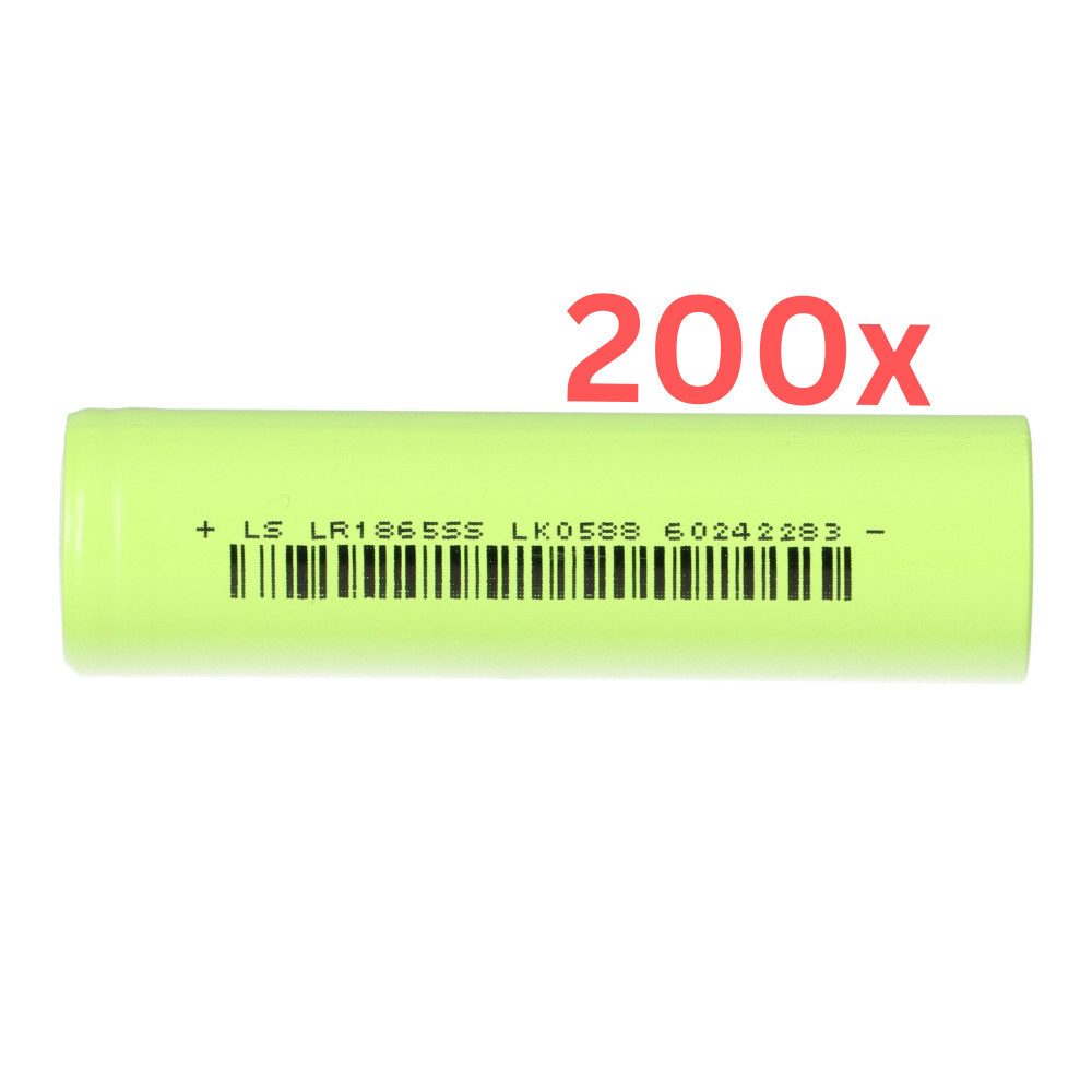 BMZ 200x Lishen LR1865SS, INR18650 30E 3,65 V 3000mAh Batterie
