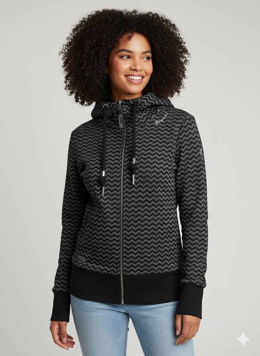 Ragwear Sweatjacke YODA ZIP ZIG ZAG günstig online kaufen