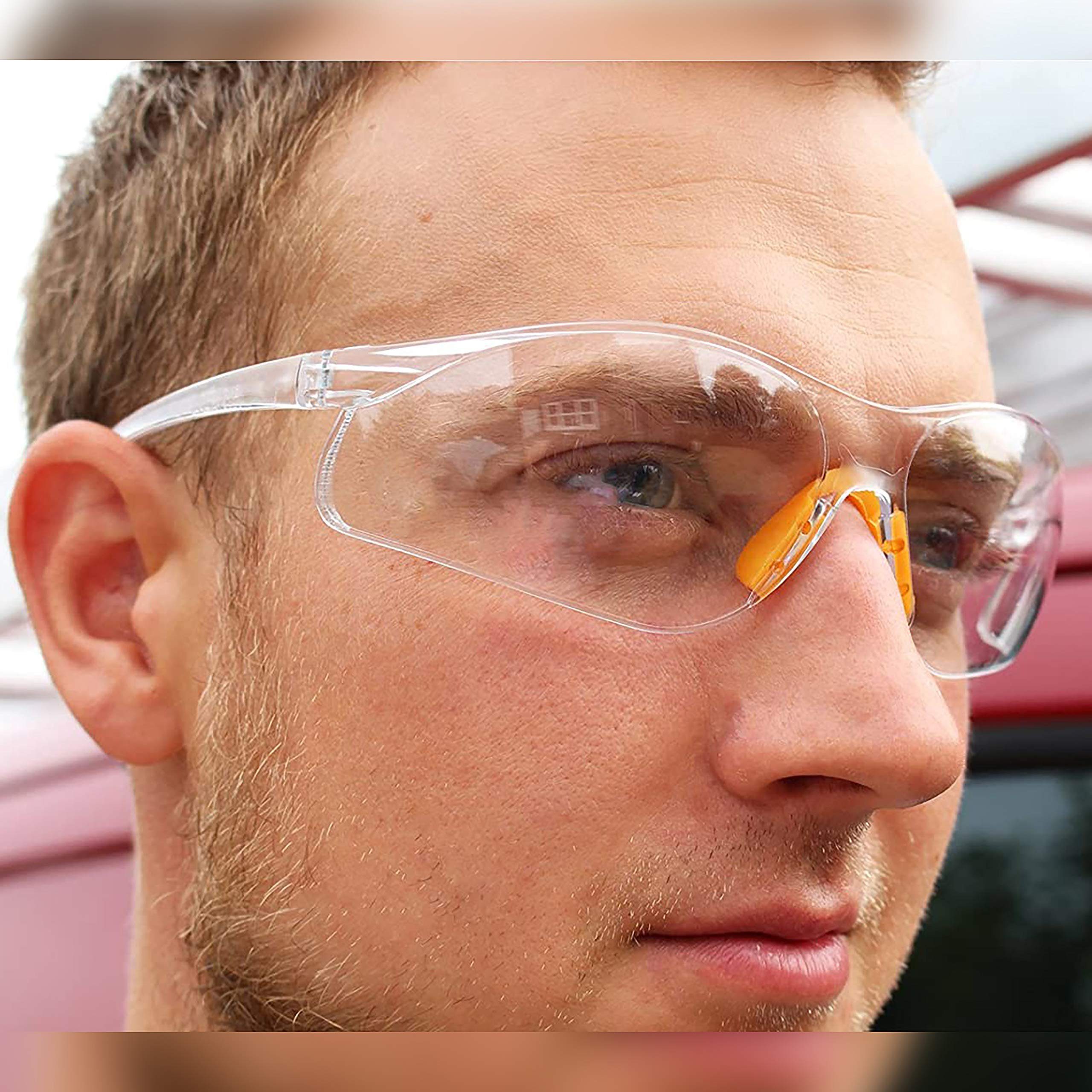 Schutzbrillen Gummieinsatz Kurtzy mit für 24er für Pack sicheren Schutzbrillen mit Augenschutz sicheren Augenschutz, Pack 24er Arbeitsschutzbrille Gummi