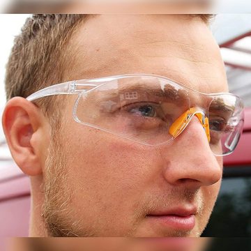 Kurtzy Arbeitsschutzbrille 12er Pack Schutzbrillen mit Gummi für sicheren Augenschutz, 12er Pack Schutzbrillen mit Gummieinsatz für sicheren Augenschutz