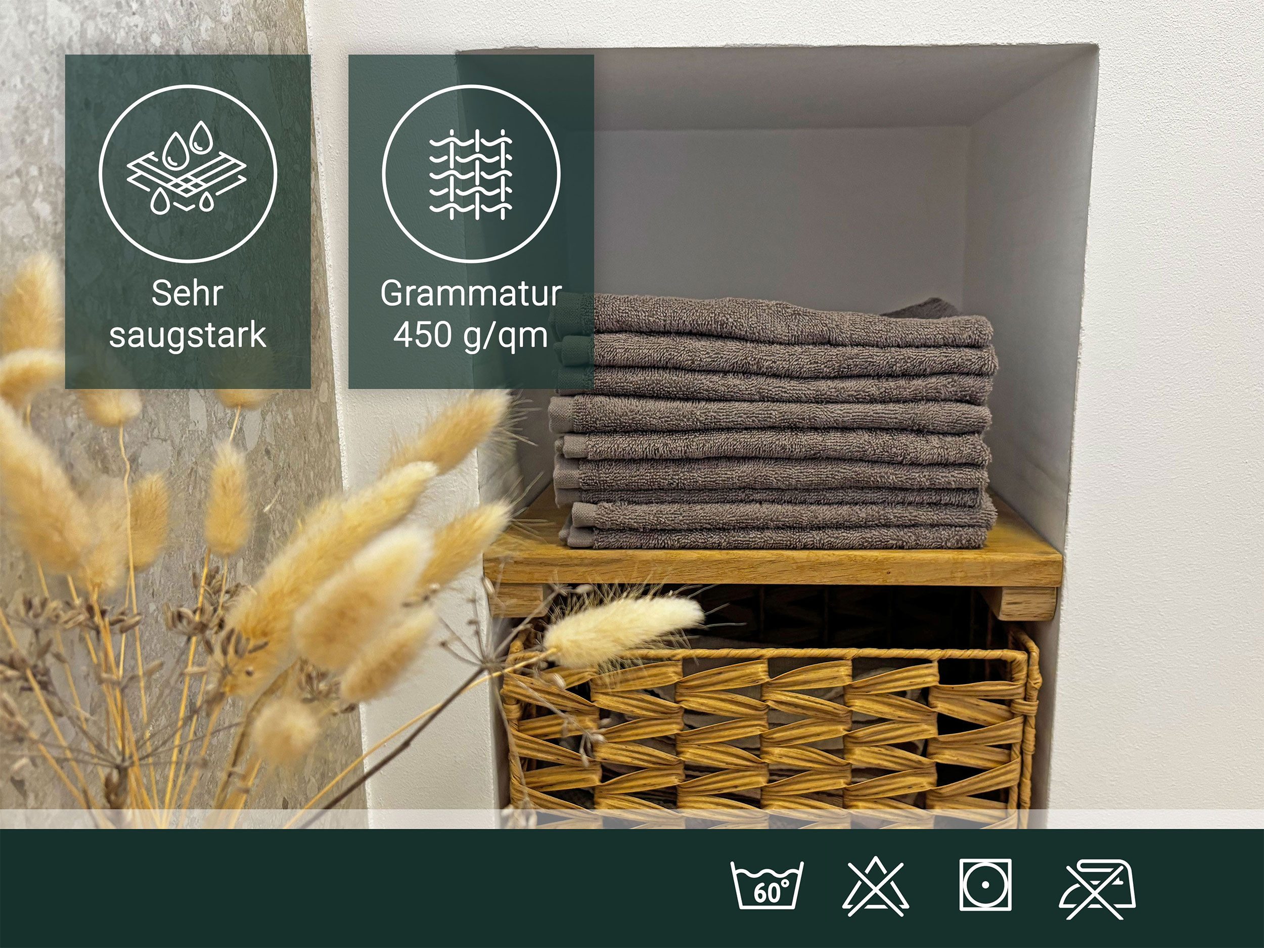 ZOLLNER Gästehandtücher, Walkfrottier (10-St), 30 x günstig online kaufen