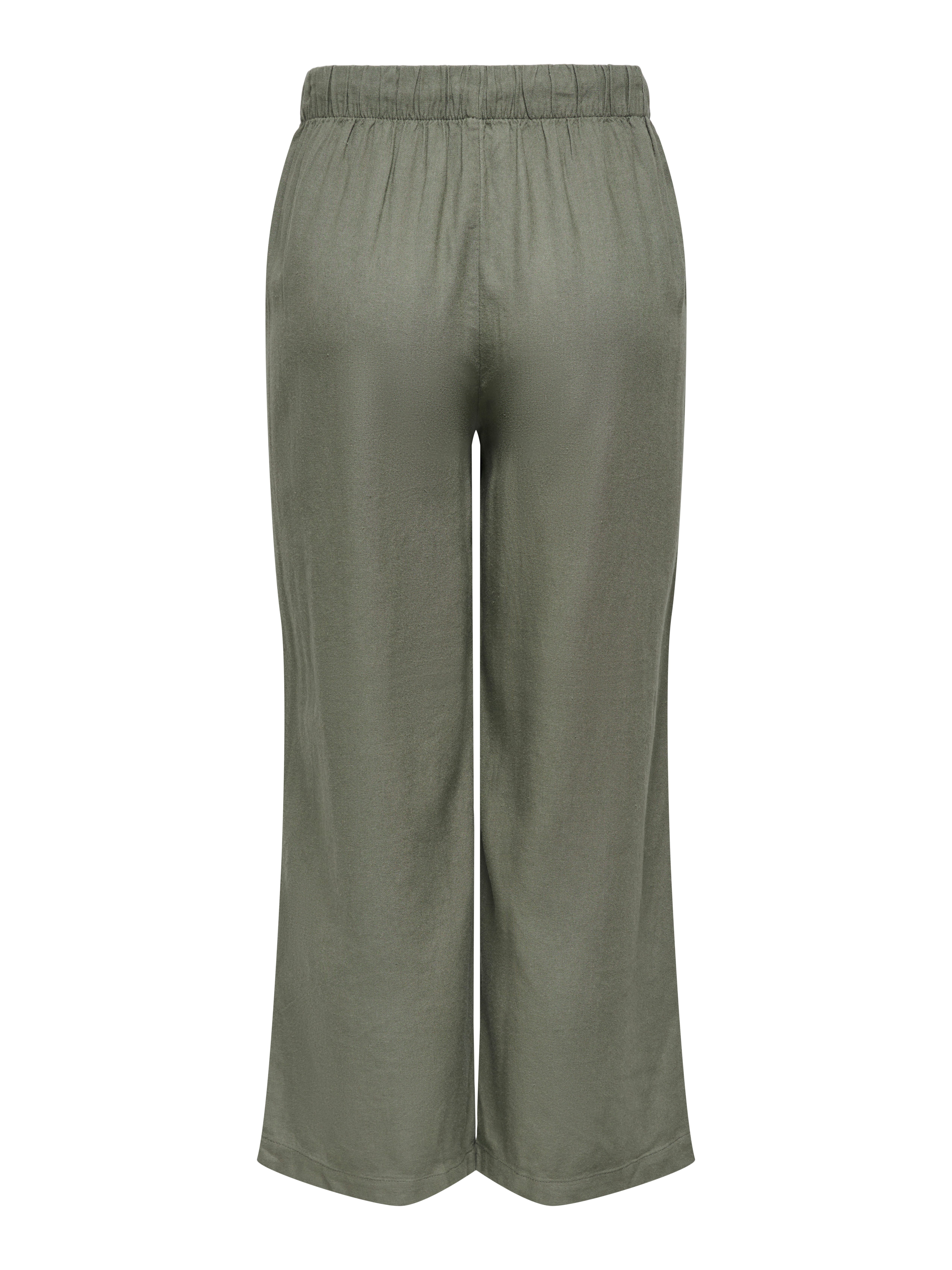 ONLY Culotte ONLGOA MW LIN BL PULL-UP CULOTTE CC PNT mit Leinen