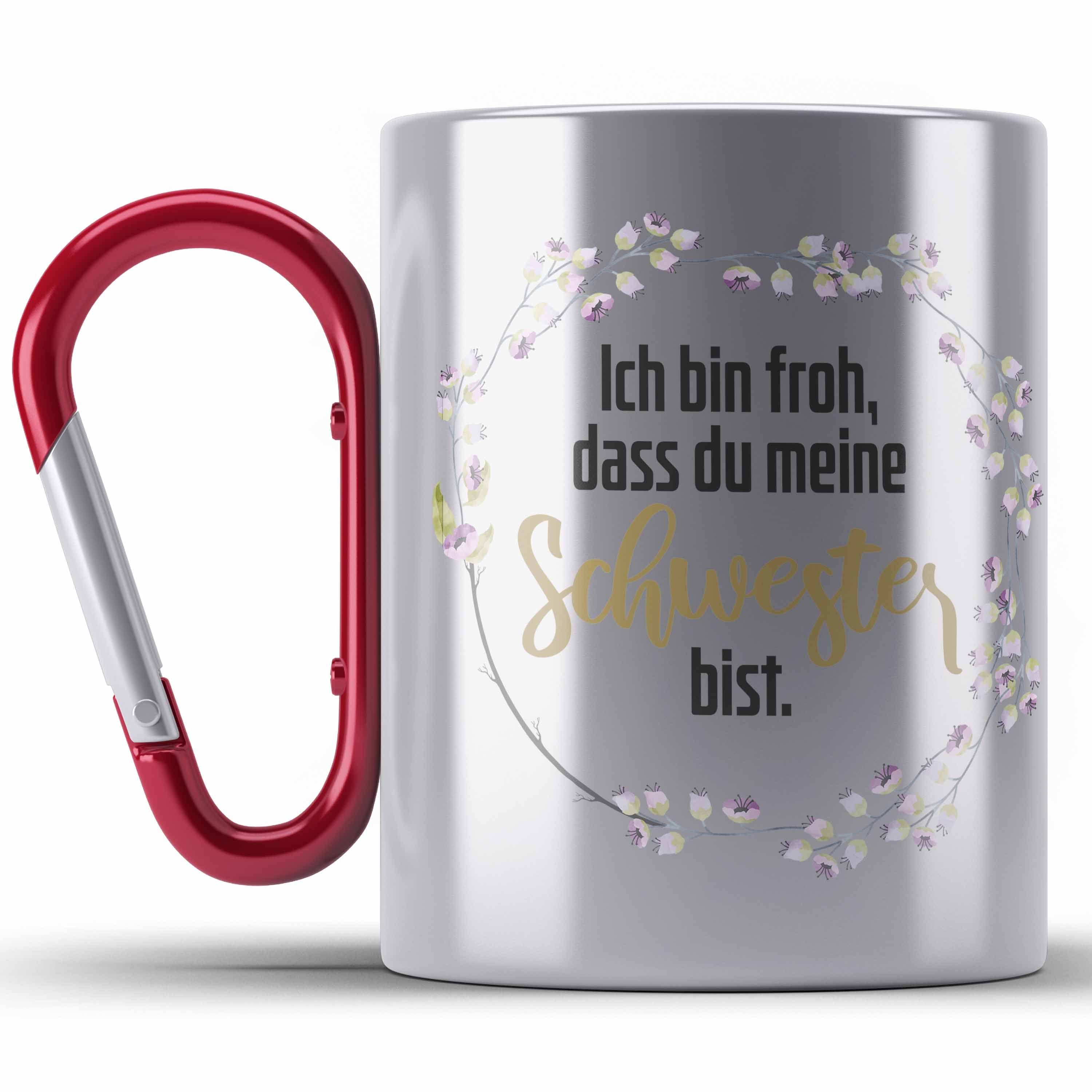 Trendation Thermotasse Beste Schwester Edelstahl Tasse Spruch