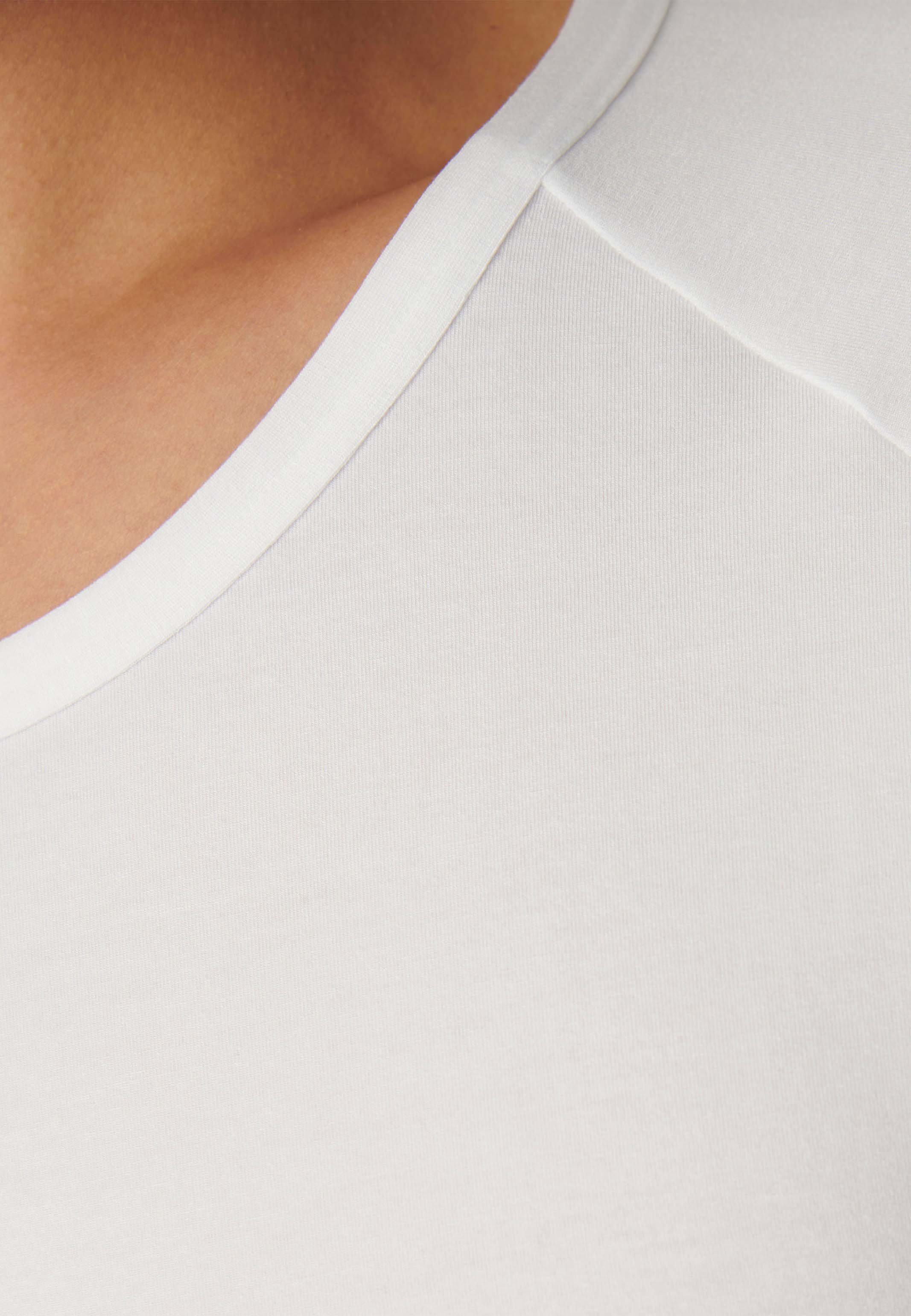 Sloggi Unterhemd 2er Pack Unterhemd Kurzarm Shirt Unterhemd (Spar-Set, - / Soft Weiß Ärmeln mit 2-St) kurzen Ever