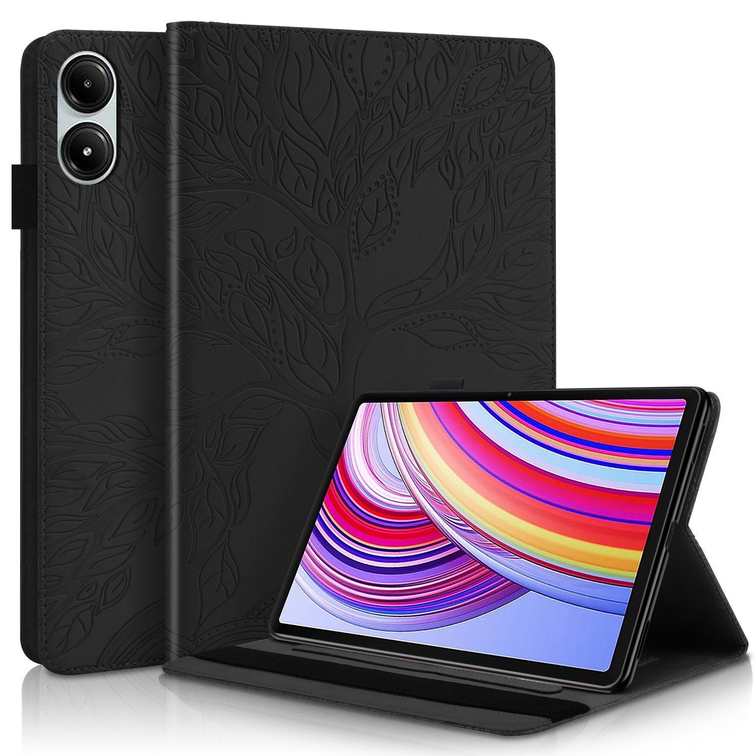Wigento Tablet-Hülle Für Xiaomi Redmi Pad Pro 12.1 Zoll Kunstleder Tasche Hülle Baum Muster